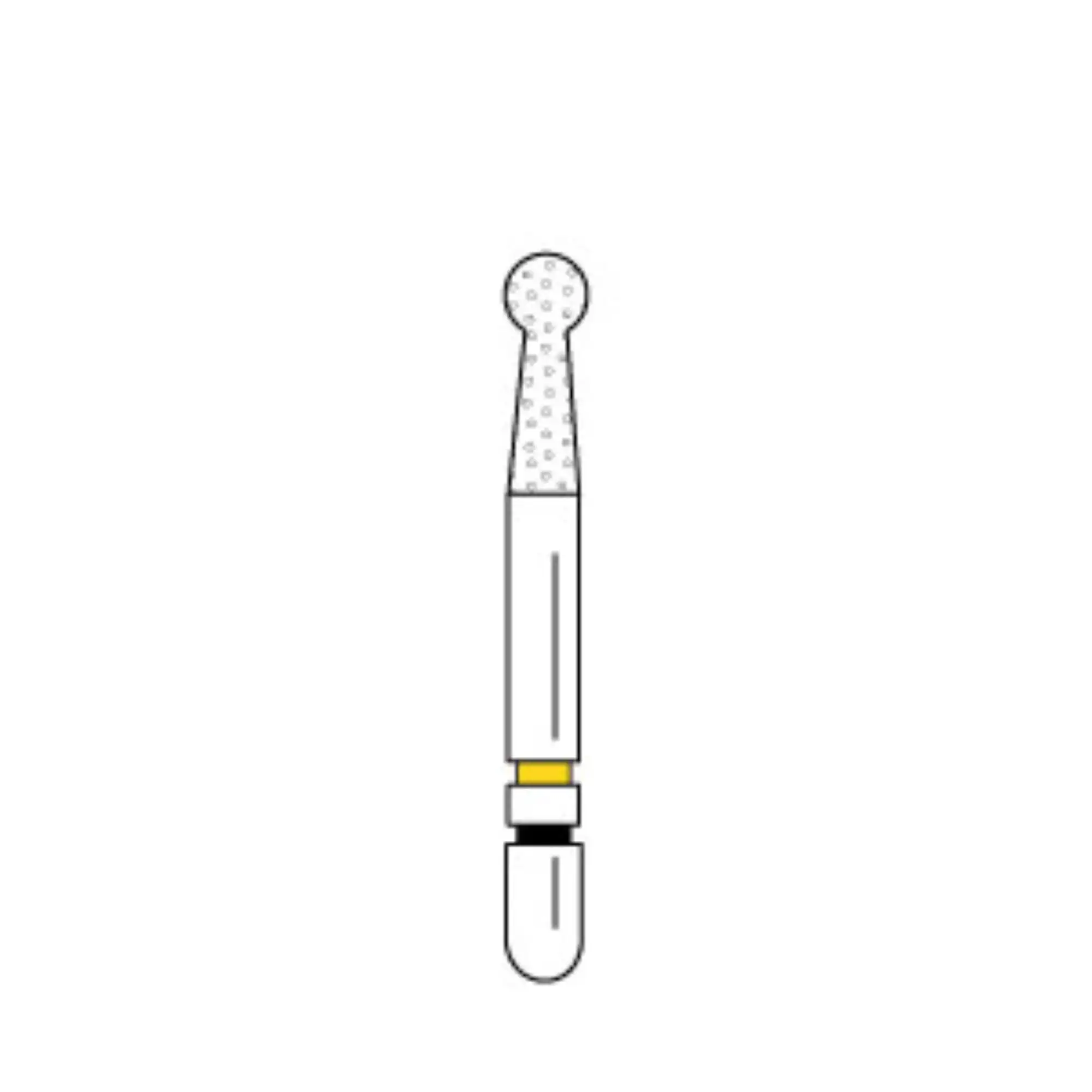 Two Striper TSZtech Diamond Bur, Friction Grip, Round #125NZX, ZX Grit, 3/Pk, 2013684 thumbnail 2