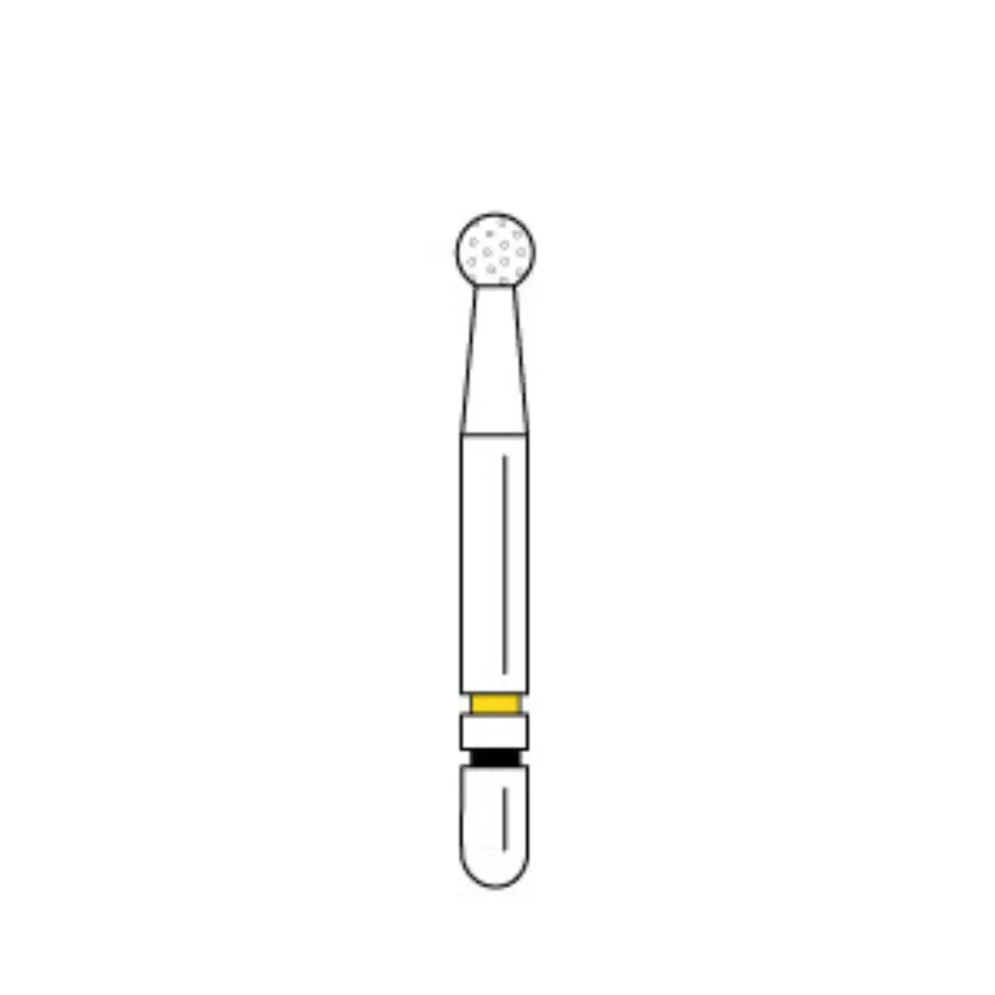 Two Striper® TSZtech Diamond Bur Friction Grip L125ZX Round, Long Shank, ZX Grit, 3/Pk, 2013685 thumbnail 2