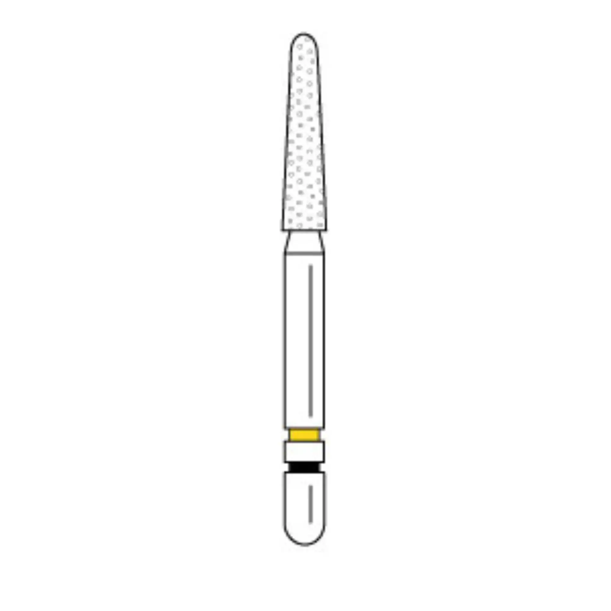 Two Striper® TSZtech™ Diamond Bur, Friction Grip, L770.8ZX Round-End Taper, ZX Grit, Long Shank, 3/Pk, 2013686 thumbnail 2
