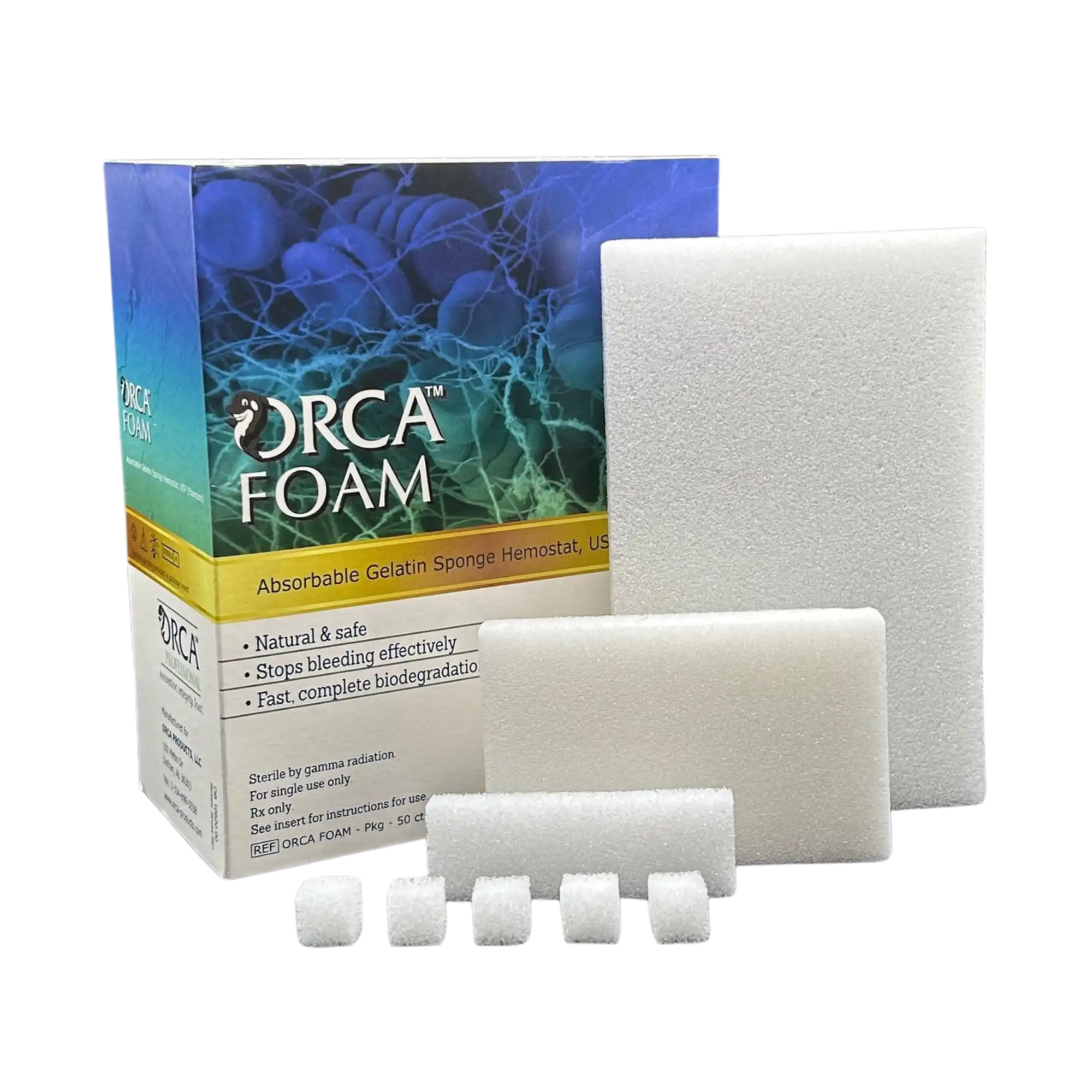 ORCA Foam Absorbable Gelatin Sponge Hemostat, Size 4, 20 mm x 20 mm x 7 mm, 20/Box, OF-202007 thumbnail 7