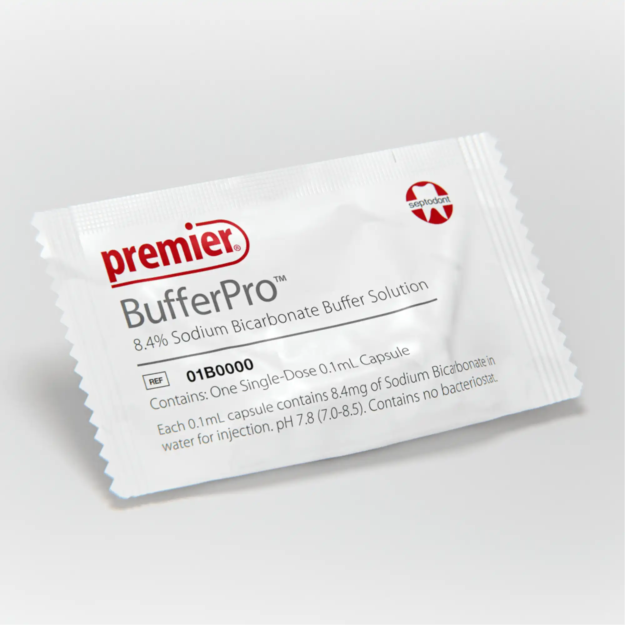 Septodont BufferPro 8.4% Sodium Bicarbonate Buffer Solution, 0.1 mL Single-Use Capsules, 25/Box, 01B0000 thumbnail 6