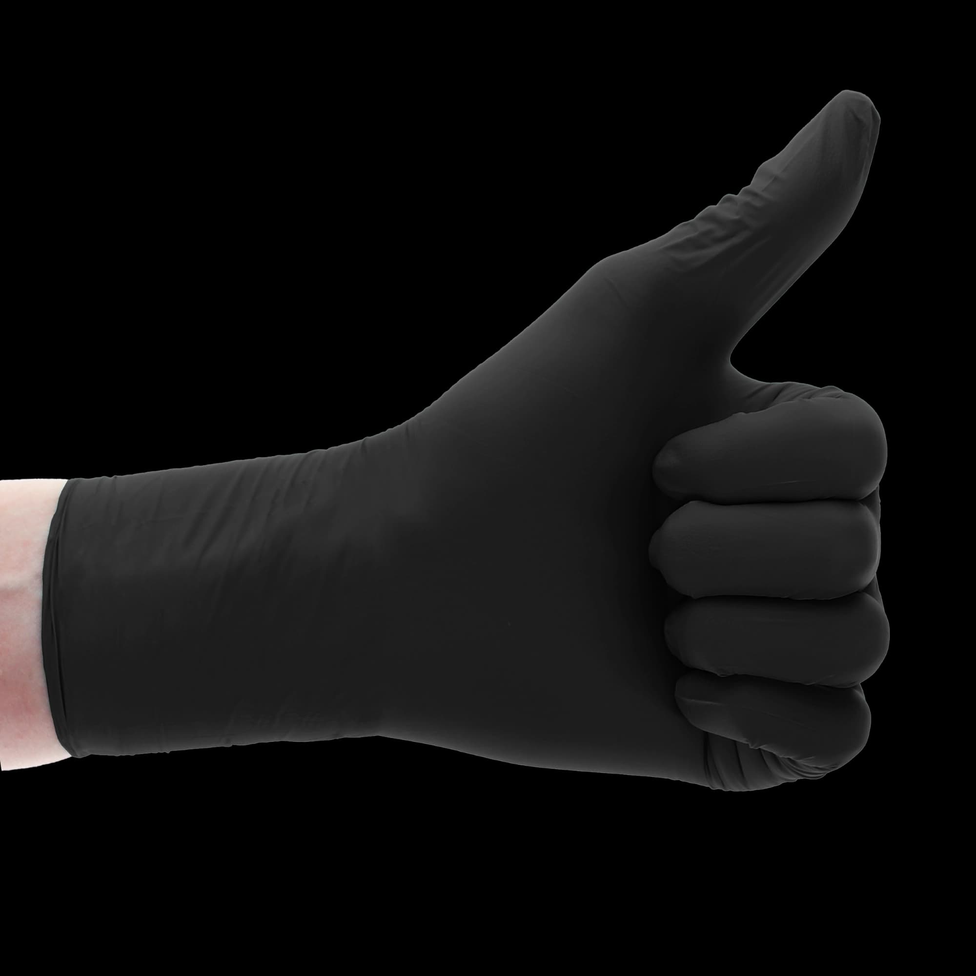Black Maxx Thin Nitrile Exam Gloves, Powder-Free, Small, Black, 200/Box, BMNT200S thumbnail 2
