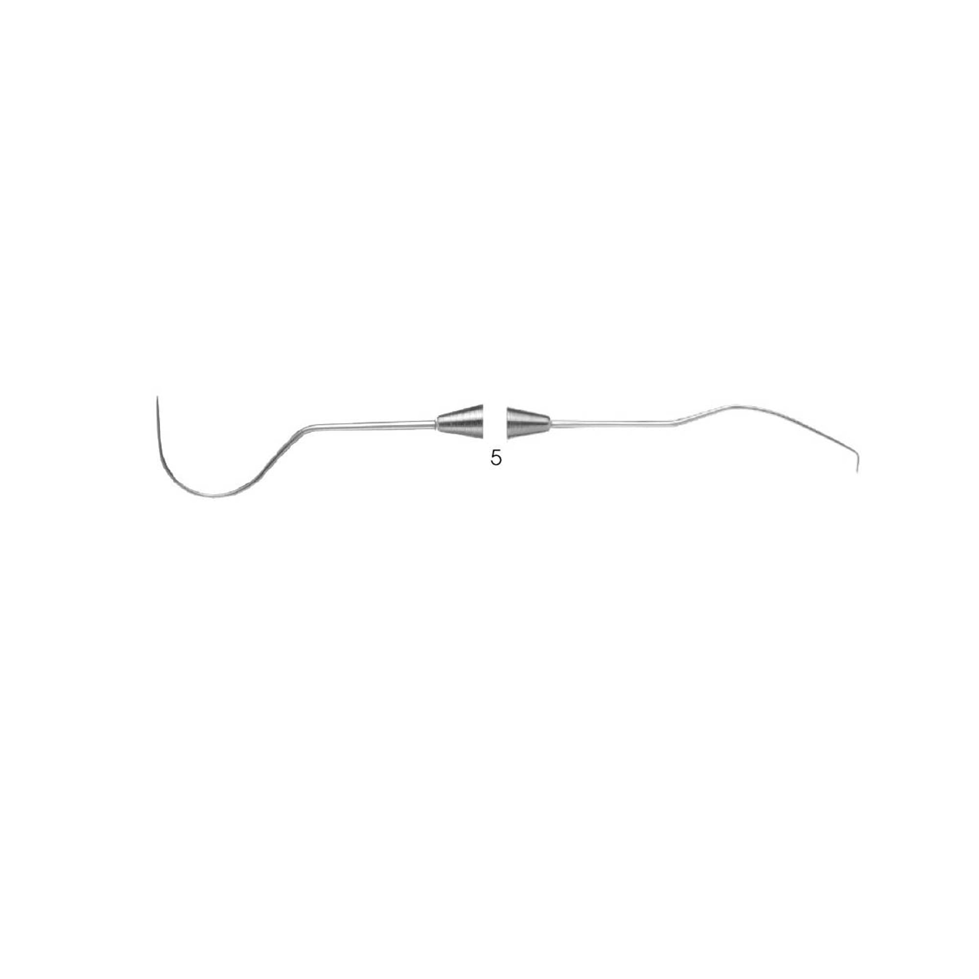 Quala Explorer DE #5 - #6 Double-Ended Dental Explorer, Stainless Steel Handle, EXD5Q/6 - Quala - Explorer De #5 - #6 Handle - Image 1