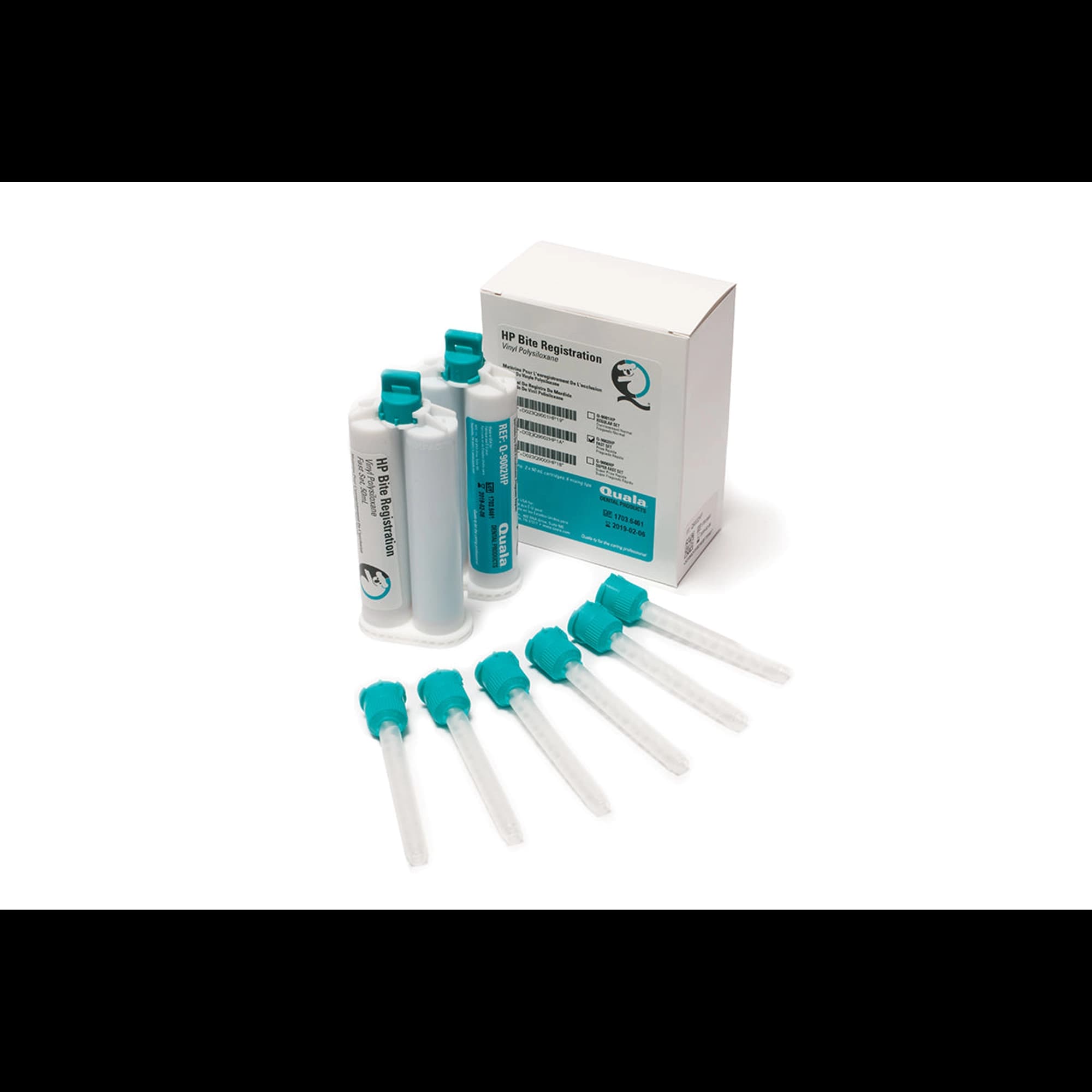 Quala HP Bite Registration, Regular Set, Unflavored, 2 x 50mL Cartridges with 6 Mixing Tips, Q-9001HP - Quala - Hp Bite Regular - Image 1