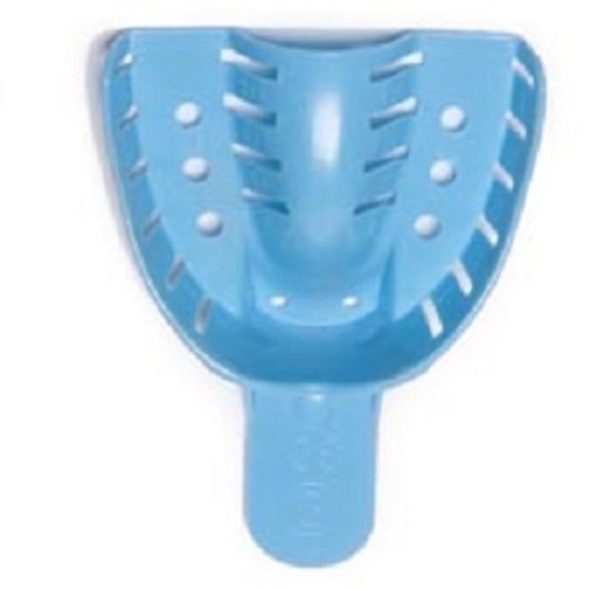 Quala #3 Medium Upper Full-Arch Perforated Disposable Impression Trays, Blue, 12/Bag, QIT3MDUP - Quala - #3 Impression Trays 12Pk - Image 1