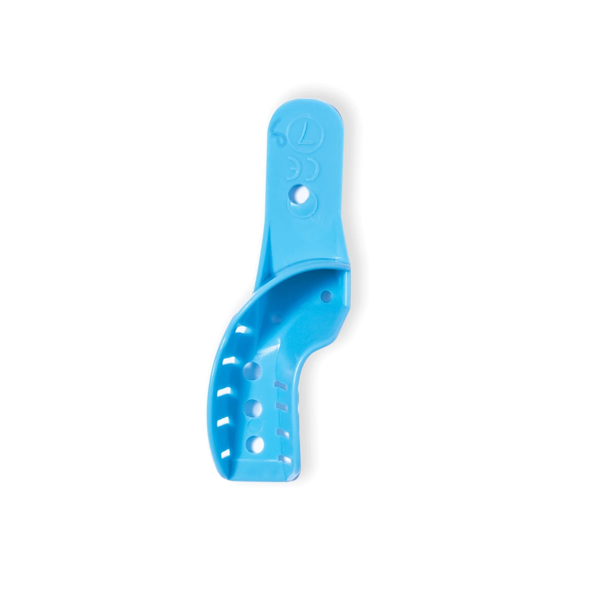 Quala #7 Quadrant Upper Left/Lower Right Perforated Disposable Impression Trays, Blue, 12/Bg, QIT7QDULLR - Quala - #7 Impression Trays 12Pk - Image 1
