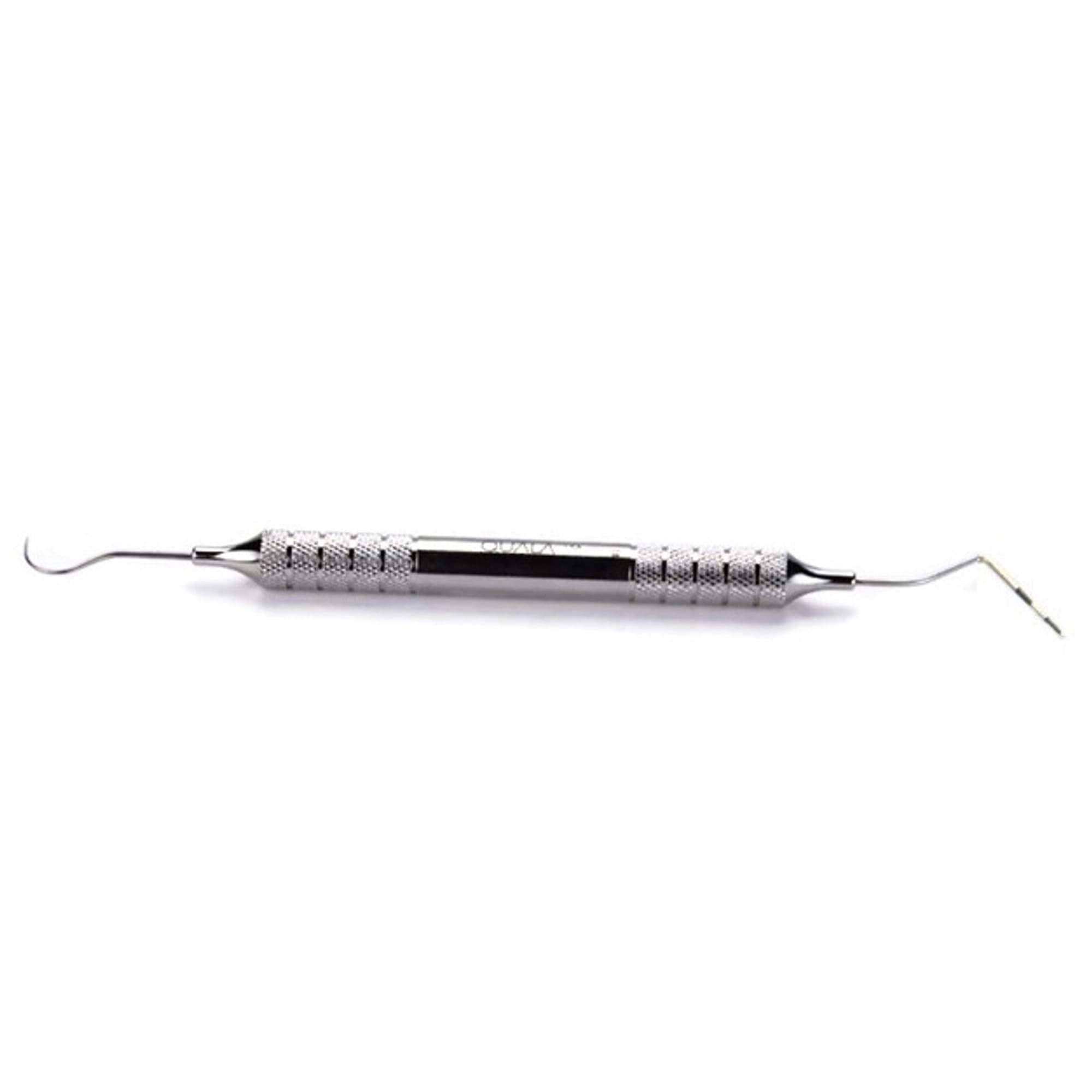 Quala Expro 23/3-6-9-12Cc Double-Ended Explorer/Periodontal Probe, #23 Shepherd's Hook, Color-Coded 3-6-9-12 mm, #4 Handle, XP23-PC12Q/4 - Quala - Expro 23/3-6-9-12Cc - Image 1