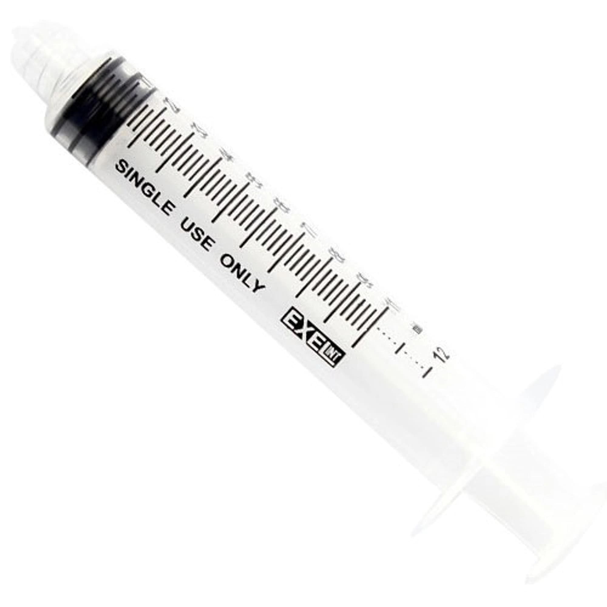 Exel Luer Lock Syringe with Cap, 10-12cc, Sterile, Latex-Free, 100/Bx, 26265 - 10-12cc Luer Lock Syringe With Cap, box of 100, 26265 - Image 1