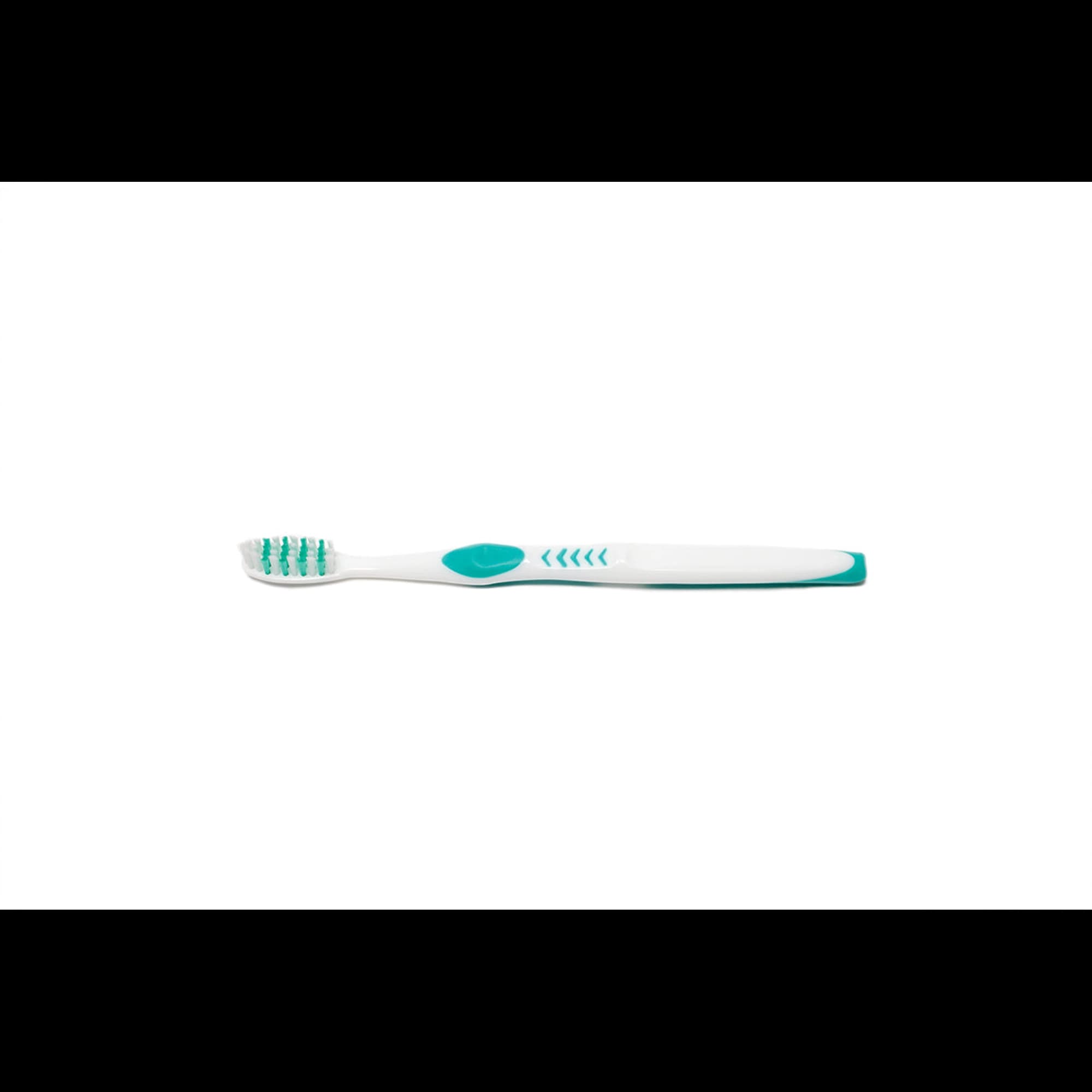 Quala Adult Opaque Toothbrush with Action Tip, 37 Tufts, Soft, Straight Handle, Assorted Colors, 72/Bx, Q16793 - Toothbrush Action Tip 72/Cs, Q16793 - Image 1