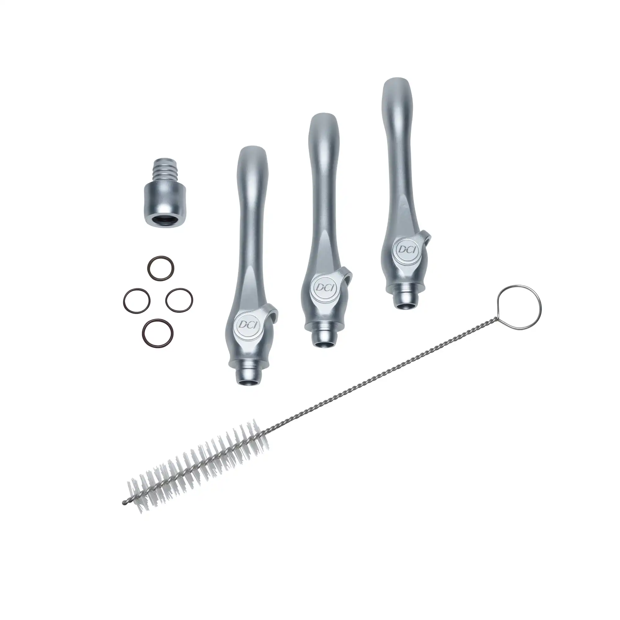 DCI International Precision Comfort Premium Extended Vacuum Valve Kit, 3 Valve Assemblies, 1 360° Swivel Quick-Disconnect, Cleaning Brush, Replacement O-Rings, 5104 - Precision Comfort Premium Vacuum Extended Hve Valve Kit: 3 Assemblies 1 360 Degree Swivel International, 5104 - Image 1