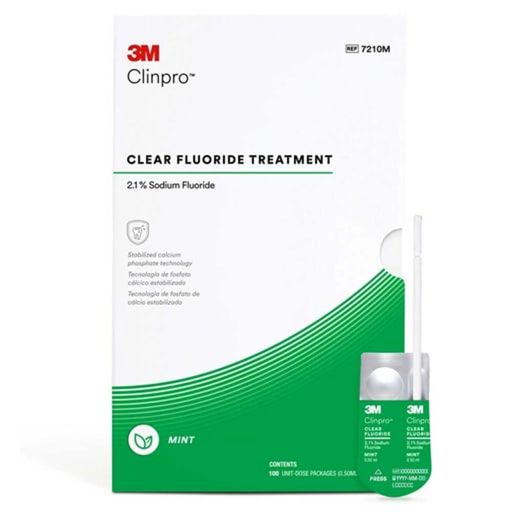 3M Clinpro Clear Fluoride Treatment, 2.1% Sodium Fluoride, Mint, 0.5 mL Unit Dose, 100/Pk, 7210M thumbnail 4