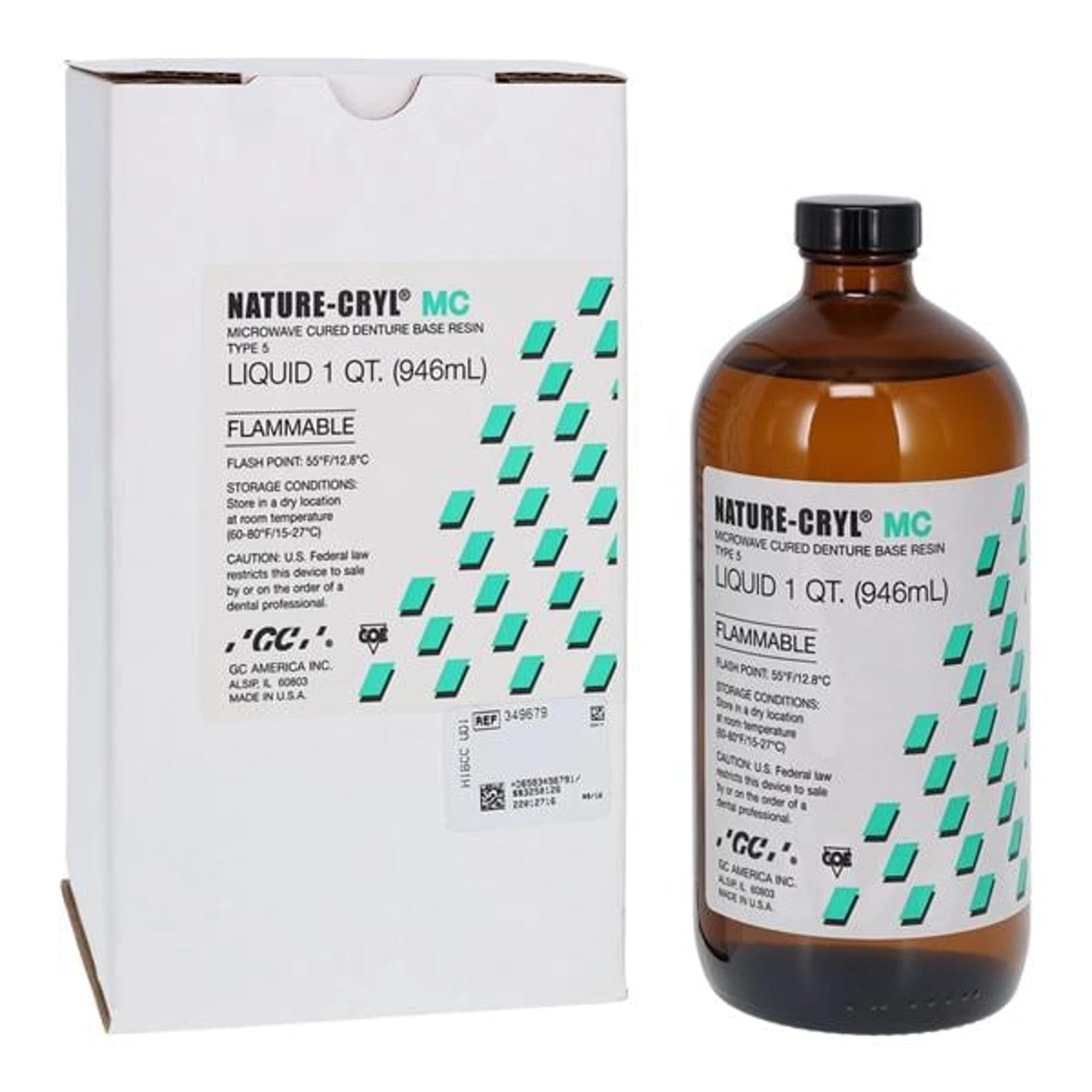 GC America Nature-Cryl MC Microwave Cured Denture Resin Liquid, 32 oz Refill Bottle thumbnail 6