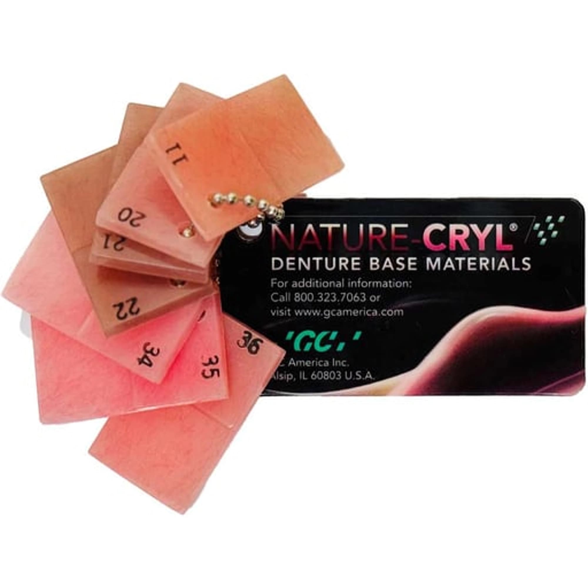 GC America Nature-Cryl Shade Guide, 7-Shade System, 1/Pkg thumbnail 3