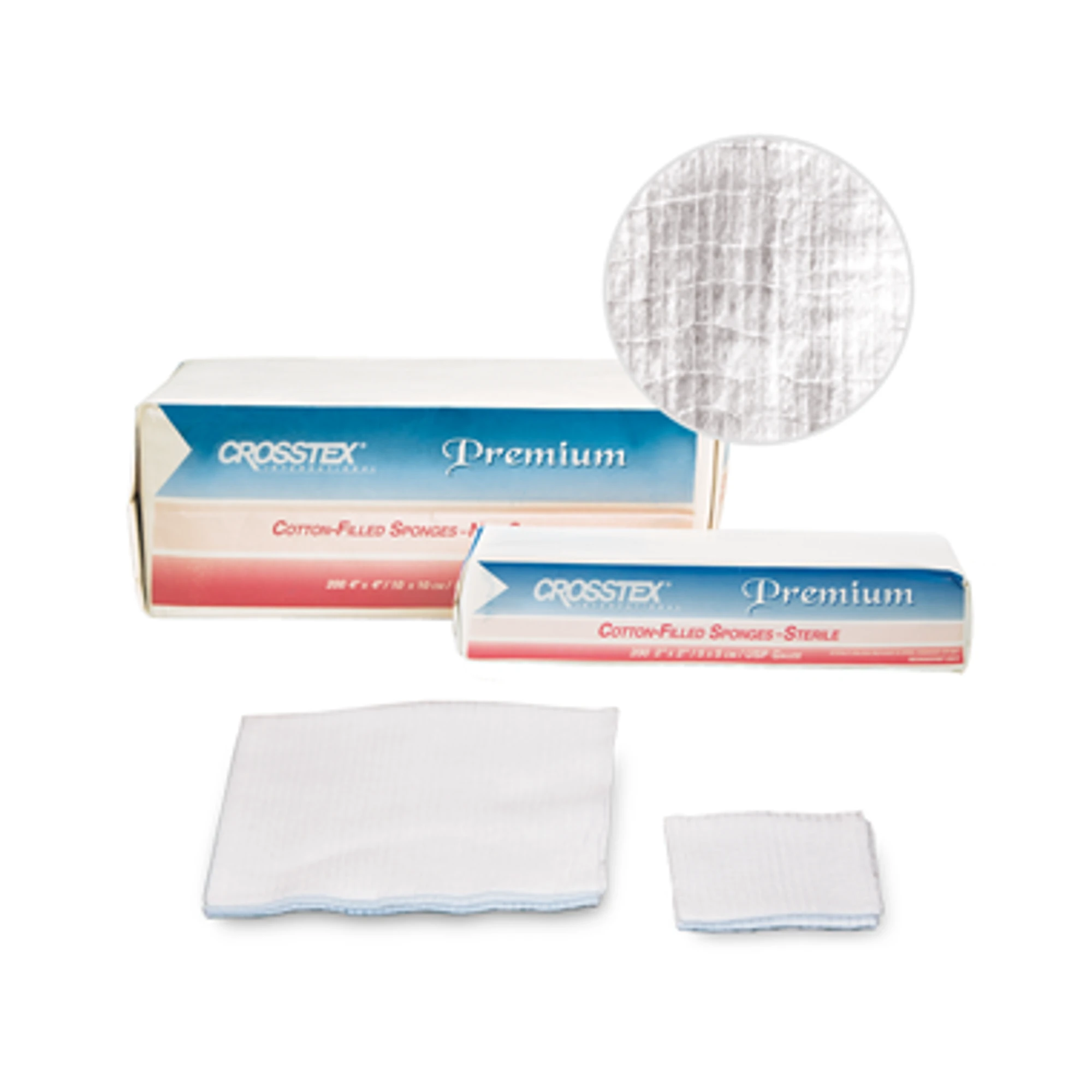 Crosstex Advantage Plus Cotton-Filled Exodontia Gauze Sponges, 2" x 2", 4-Ply, Non-Sterile, 5000/Case, ENACC thumbnail 2