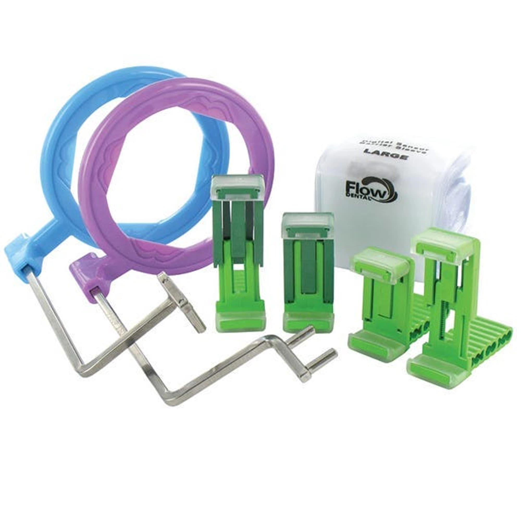 Sensibles Deluxe Universal Sensor Holder Kit with Bitewing, 78-Piece Kit, FLOW X-RAY - Sensibles Deluxe Kit With Bite Wing - Image 1