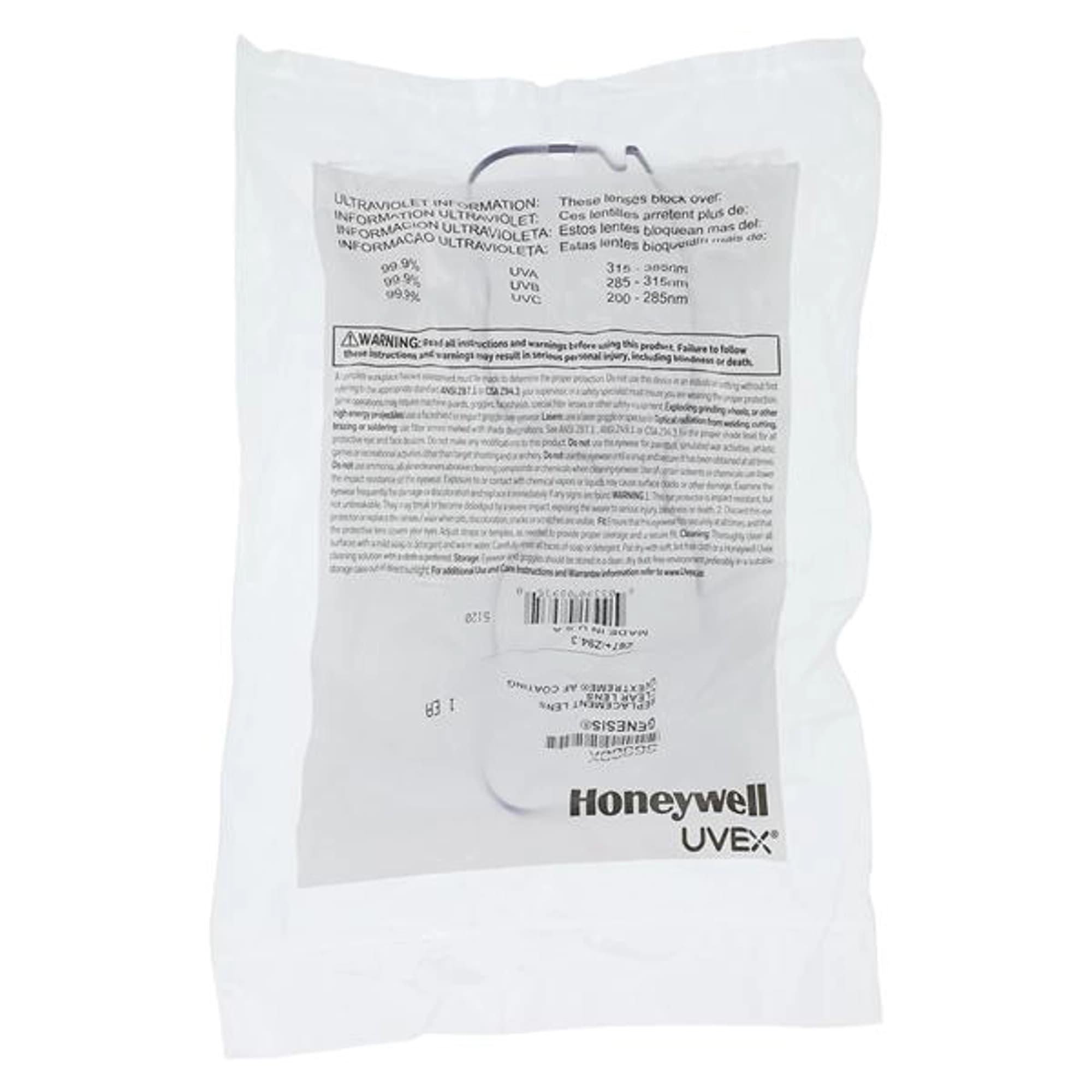 Uvex Genesis Replacement Lens, Clear, 10/Pack, 355820 thumbnail 5