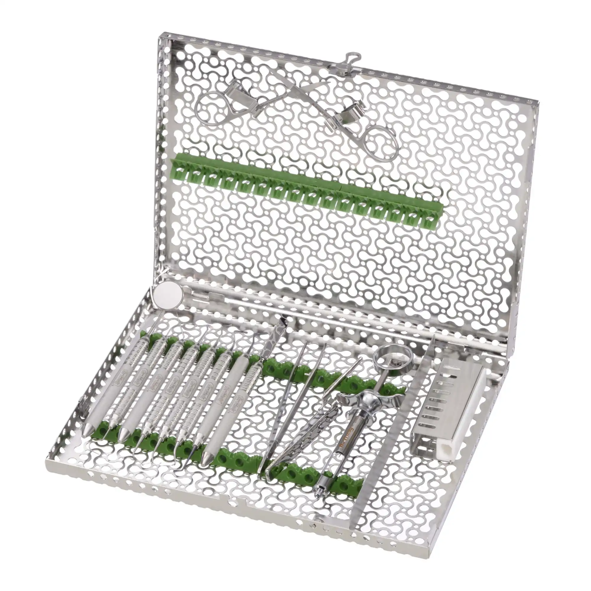 Hu-Friedy IMS Infinity Series Crown and Bridge Standard Setup, Large 16-Instrument Cassette, Green, IMNCROWN thumbnail 2