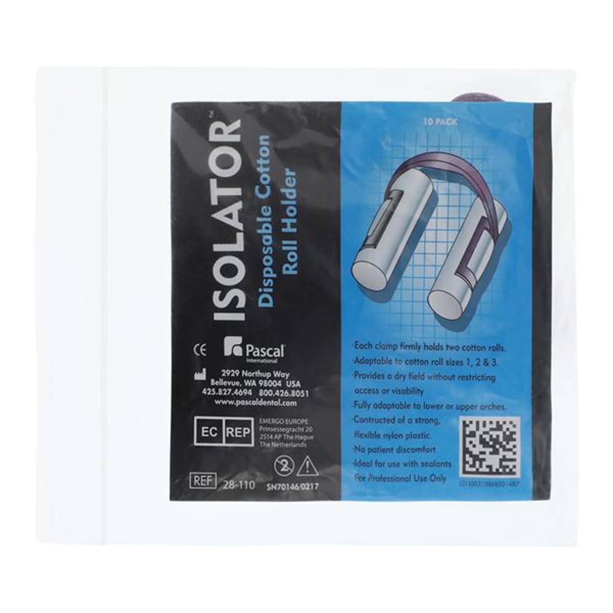Pascal Isolator Disposable Cotton Roll Holder, 10/Box, 28-110 thumbnail 5