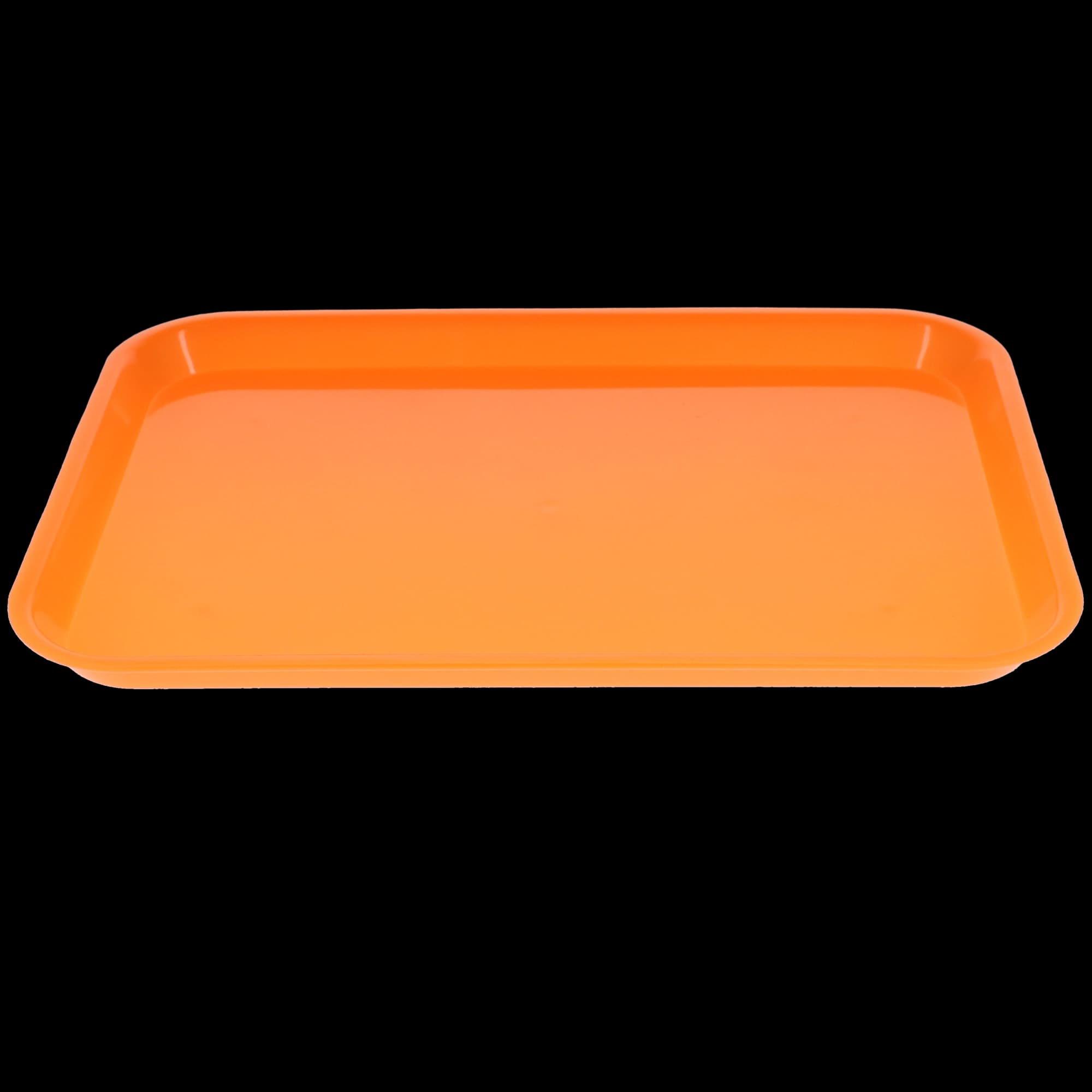 Plasdent Set-Up Tray Flat Size B Neon Tangerine, 13-1/2" x 9-5/8" x 7/8", 300BFS-12N - Plasdent - Flat Tray Size B Neon Tangerine - Image 1