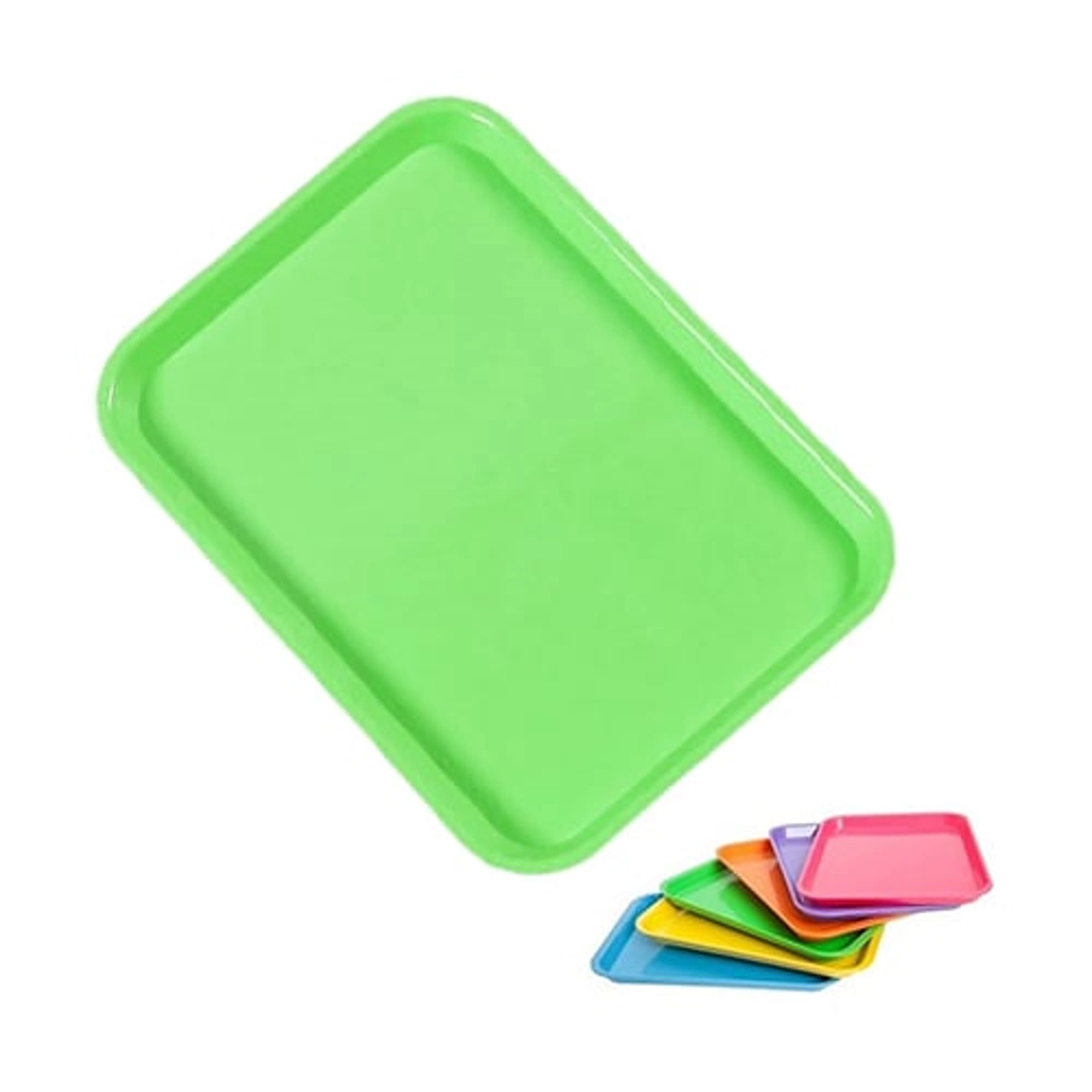 Plasdent Set-Up Flat Tray Size B Neon Green, 13 3/8" x 9 5/8" x 7/8", 300BF4N - Plasdent - Flat Tray Size B Neon Green - Image 1