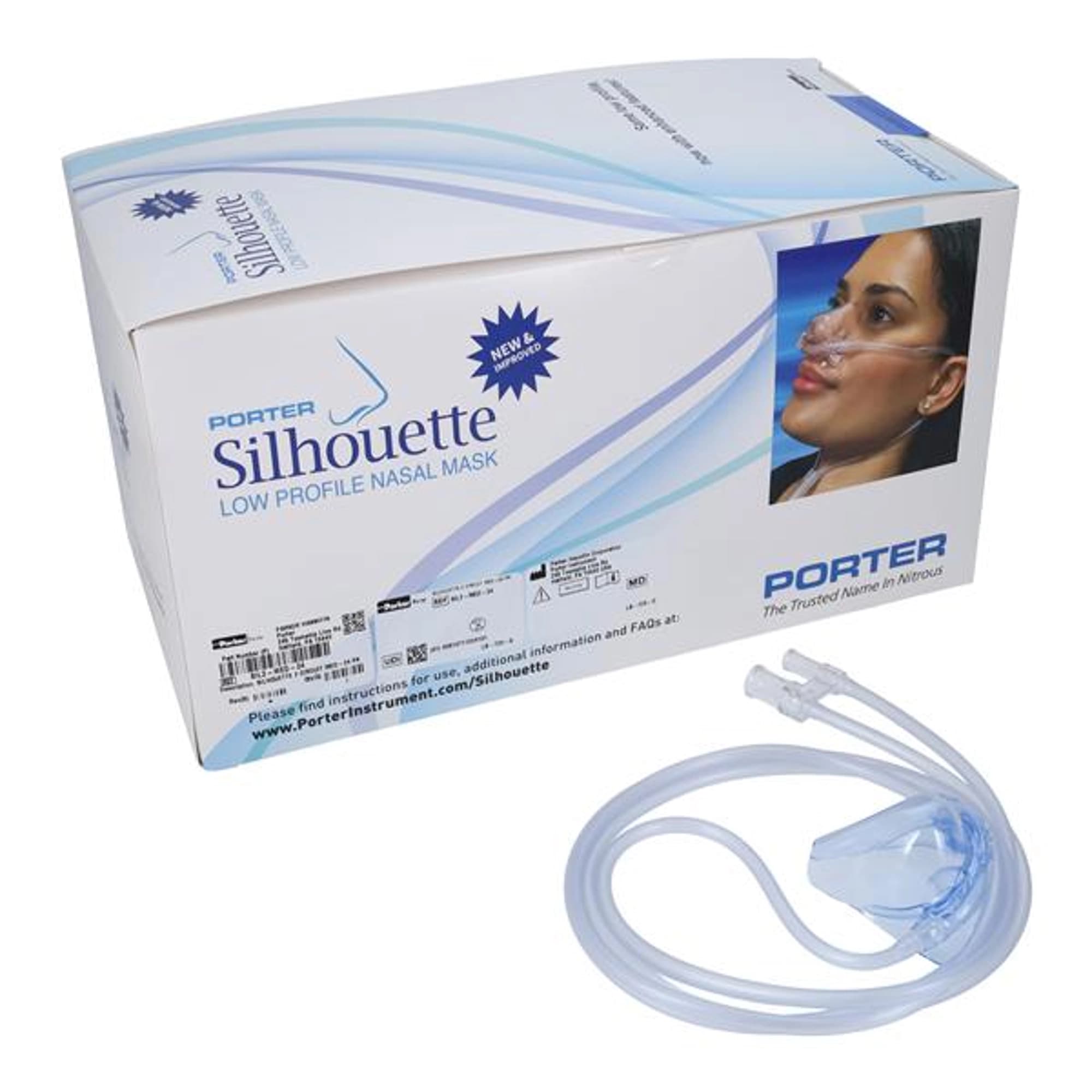 Porter Silhouette-2 Low Profile Nasal Mask and Breathing Circuit, Medium, 24/Pk, SIL2-MED-24 thumbnail 6