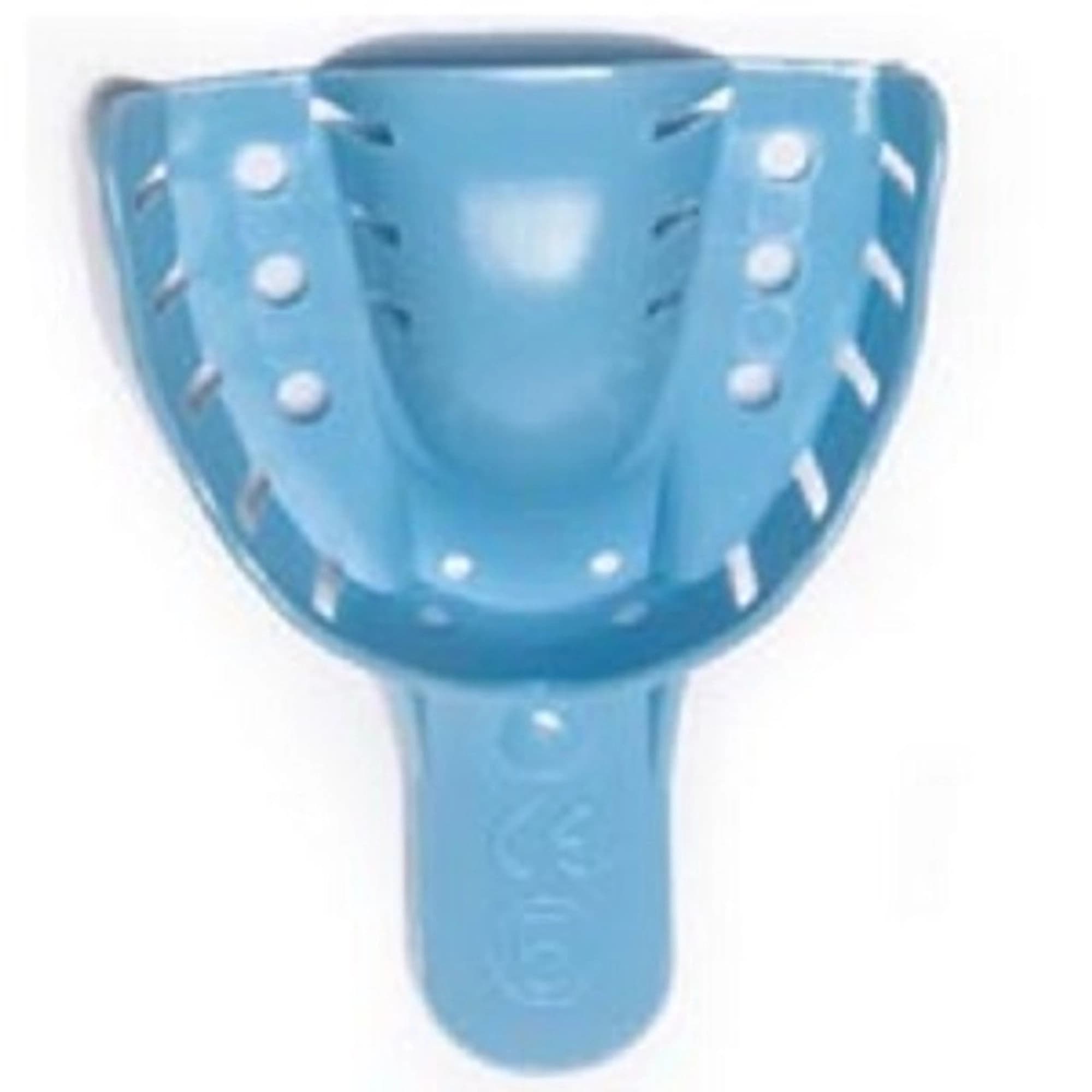 Quala #5 Small Upper Perforated Disposable Impression Trays, Blue, 12/Bg, QIT5SMUP - Quala - #5 Impression Trays 12Pk - Image 1