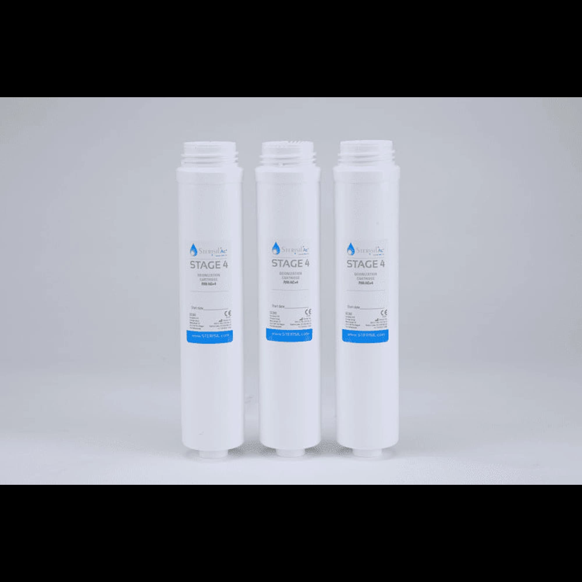 Sterisil AC+ Stage 4 Deionization Cartridges, 3/Pack, AC+DI - (3) Stage 4 - Deionization Cartridges - Image 1