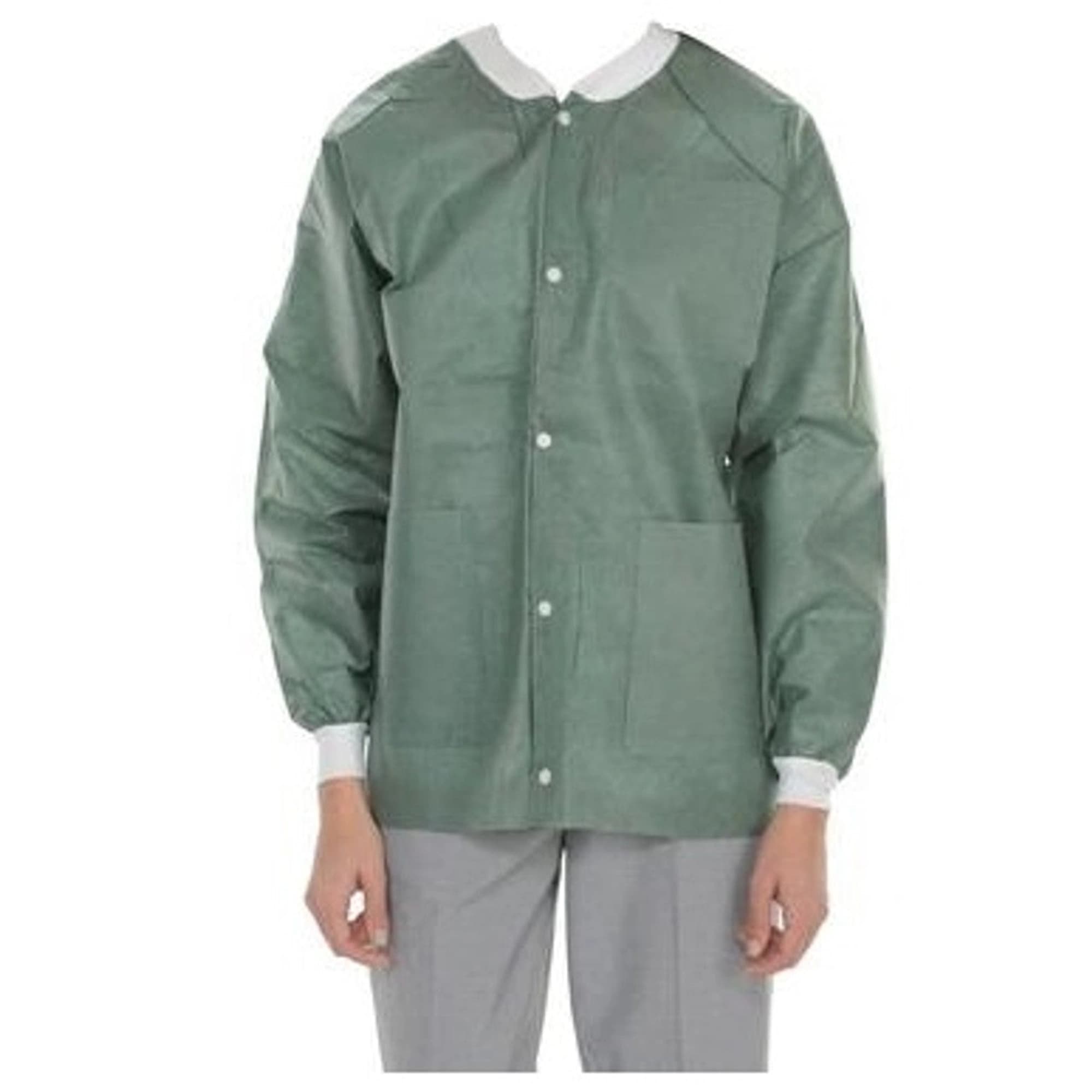 ValuMax Extra-Safe Lab Jacket, AAMI Level 3, Olive, Medium, 10/Pack, 3630OVM - ValuMax - Extrasafe Jackets 10Pk Olive Medium - Image 1