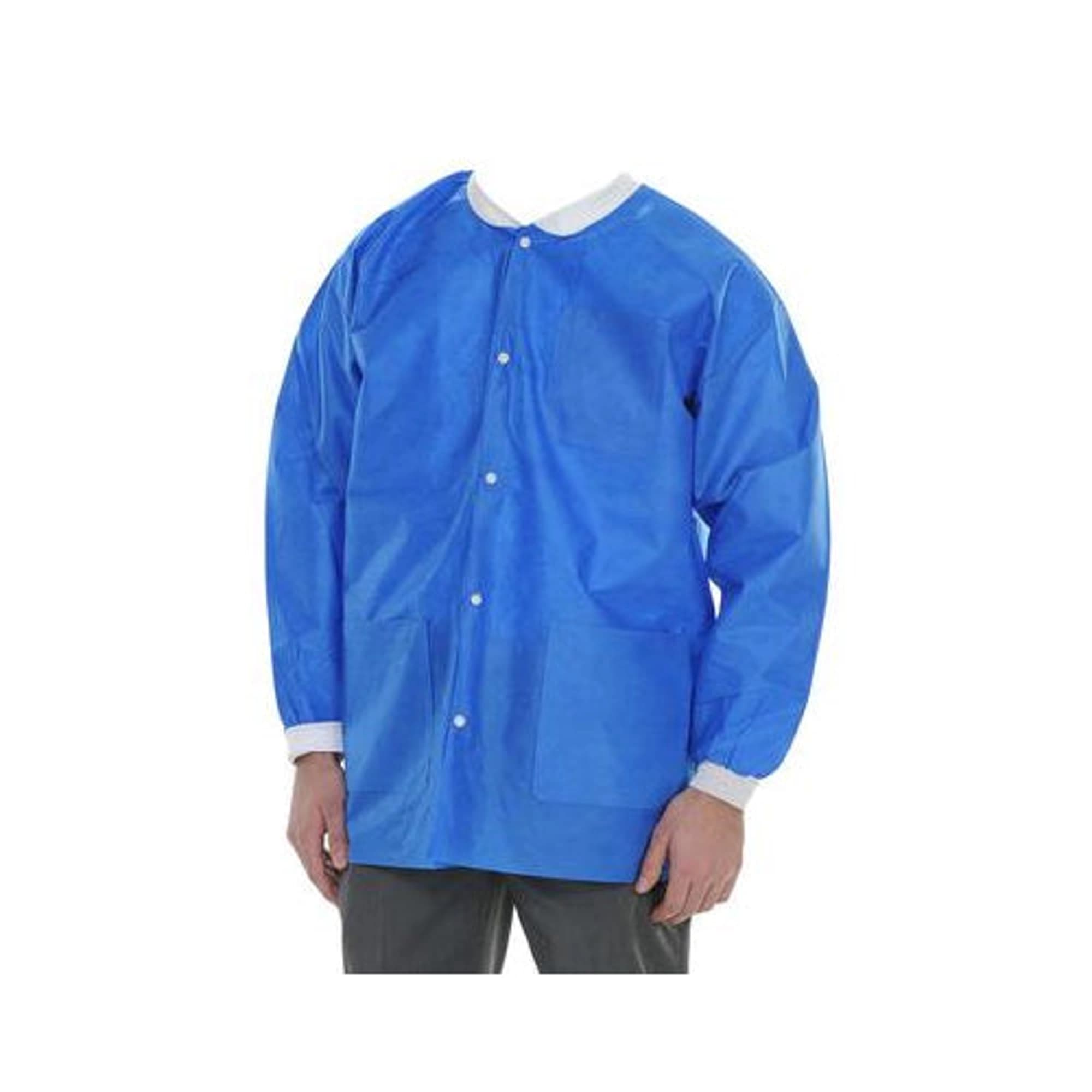 ValuMax Extra-Safe Hip Length Lab Jacket, Royal Blue, X-Small, 3-Layer SMS, AAMI Level 3, 10/Pk - ValuMax - Extrasafe Jackets 10Pk Royal Blue Xs - Image 1