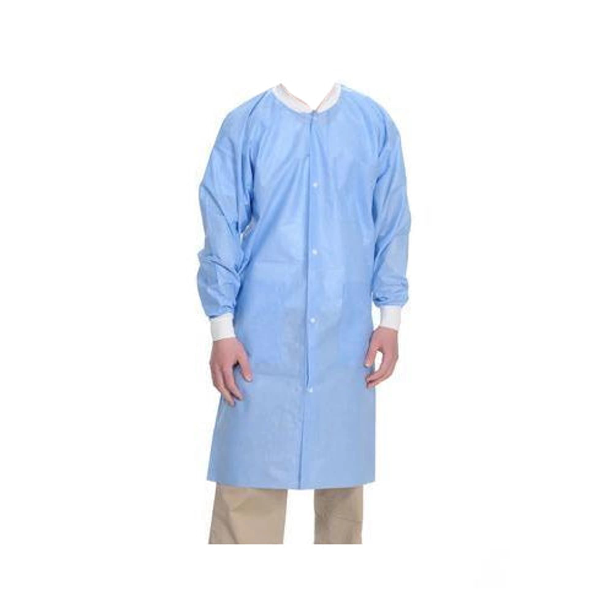 ValuMax Extra-Safe Knee-Length Lab Coat, Medical Blue, X-Small, 3-Layer SMS, AAMI Level 3, 10/Pk, 3660MBXS thumbnail 7