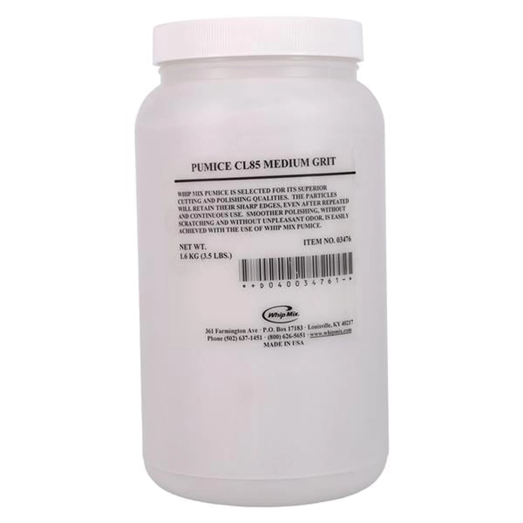 Whip Mix Pumice CL-85 Medium Grit, 3.5 lb Jar, #03476 thumbnail 3