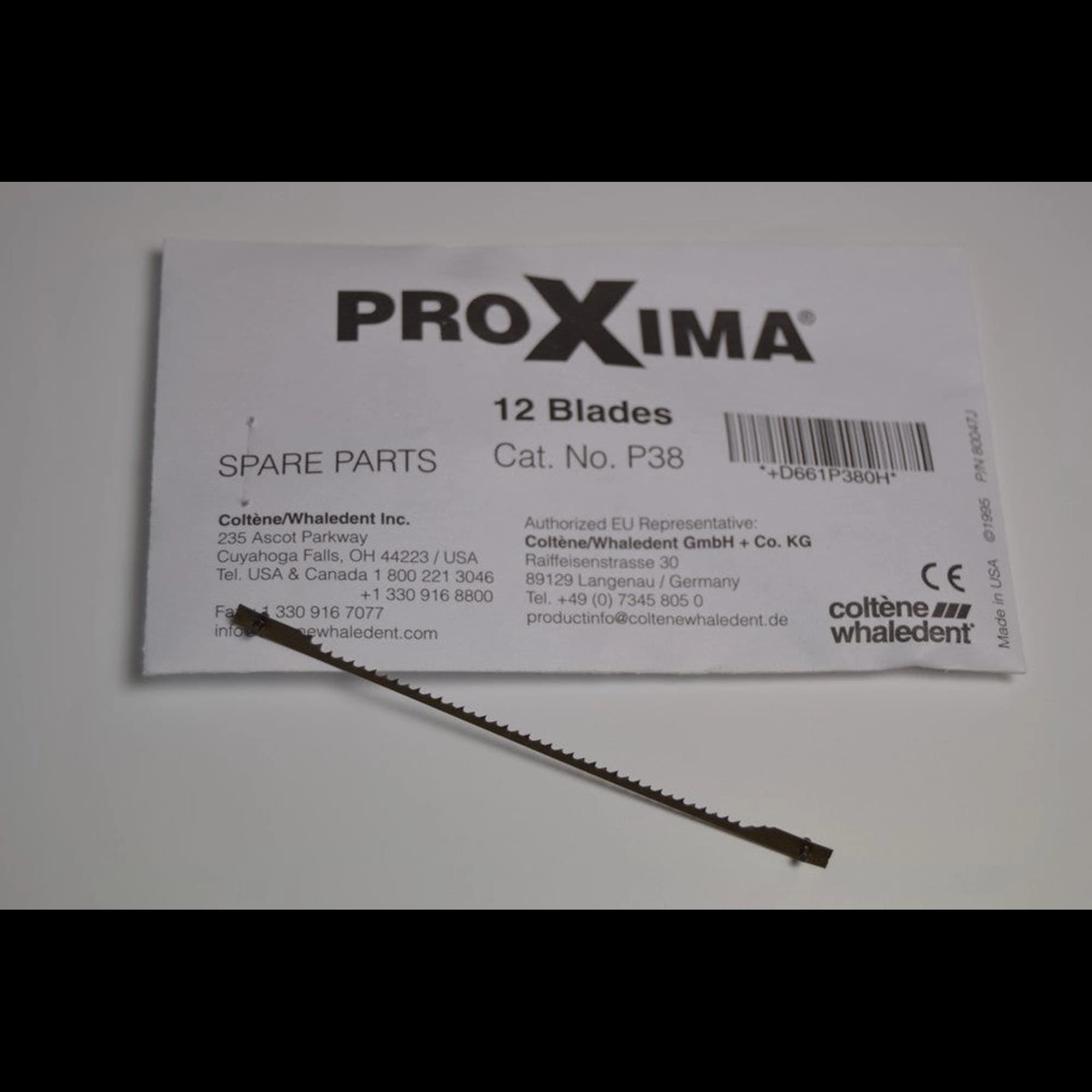 Coltene Proxima Replacement Saw Blades, P38, 12/Pack - Coltene - Proxima Saw Blades, 12 Pcs - Image 1