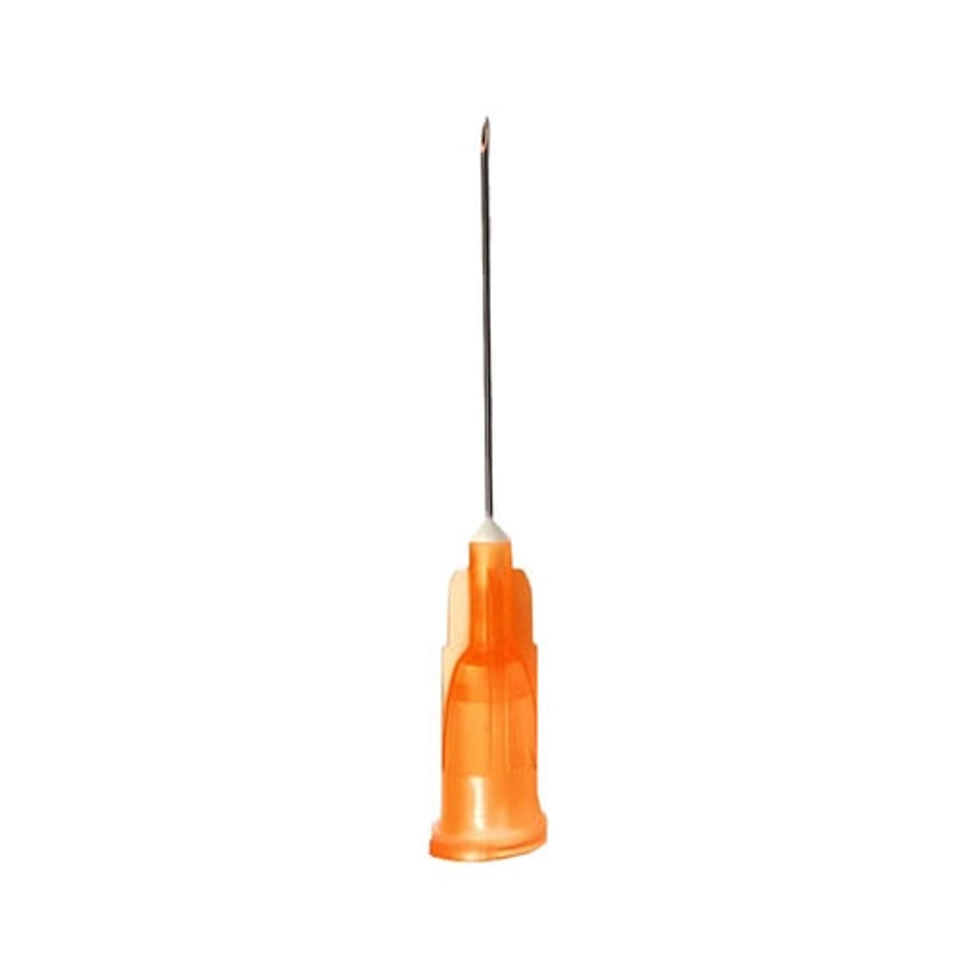 Exel Hypodermic Needle, 25G x 5/8", Regular Bevel, Orange Hub, Sterile, 100/Box, 26403 - Exel - Hypodermic Needle 25G x 5/8' regular bevel, box of 100 - Image 1