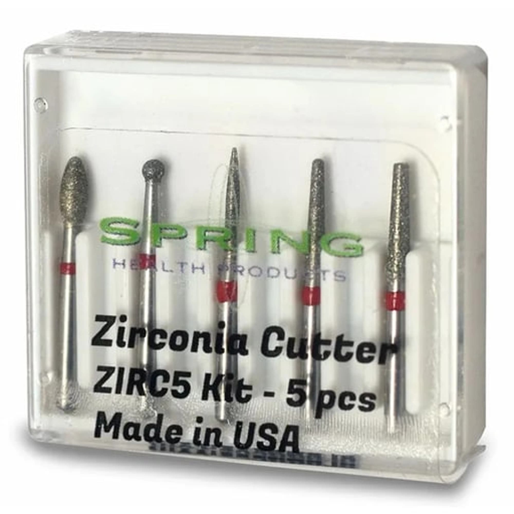 Spring Health Zirconia Cutter Kit, Fine Grit, 5-Piece (772.8, 250.8, 285.5, 125, 703.8), FG, Zirc5 thumbnail 2