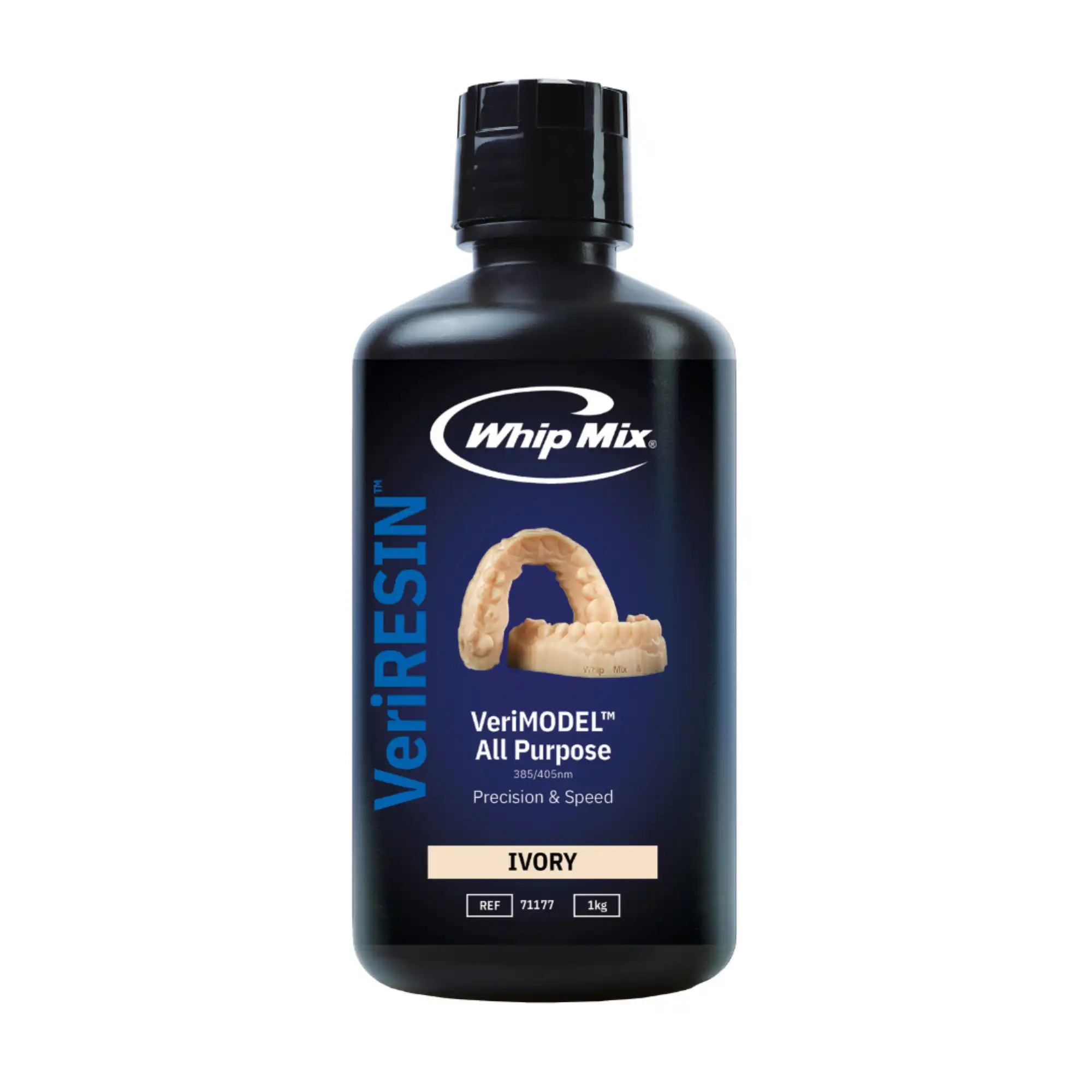 Whip Mix VeriMODEL OS Ivory 3D Printing Resin, 385/405nm, 1kg (910mL) Bottle, #71177 thumbnail 9