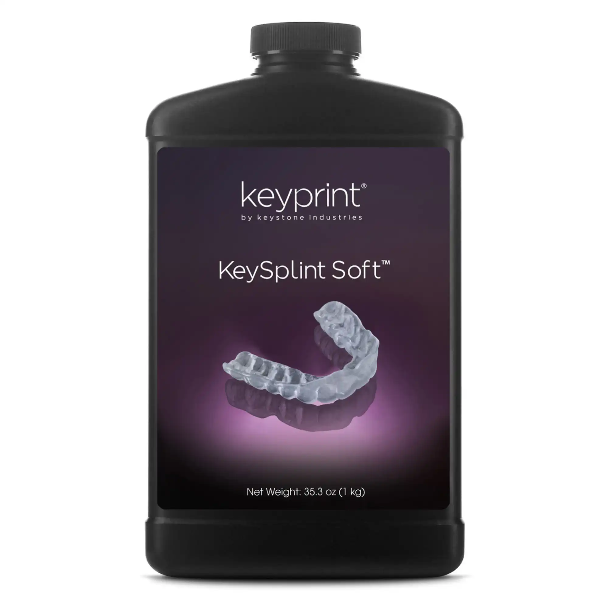 KeyPrint KeySplint Soft 3D Printing Resin, Light Violet Translucent, 1 kg Bottle, 4220005 thumbnail 4