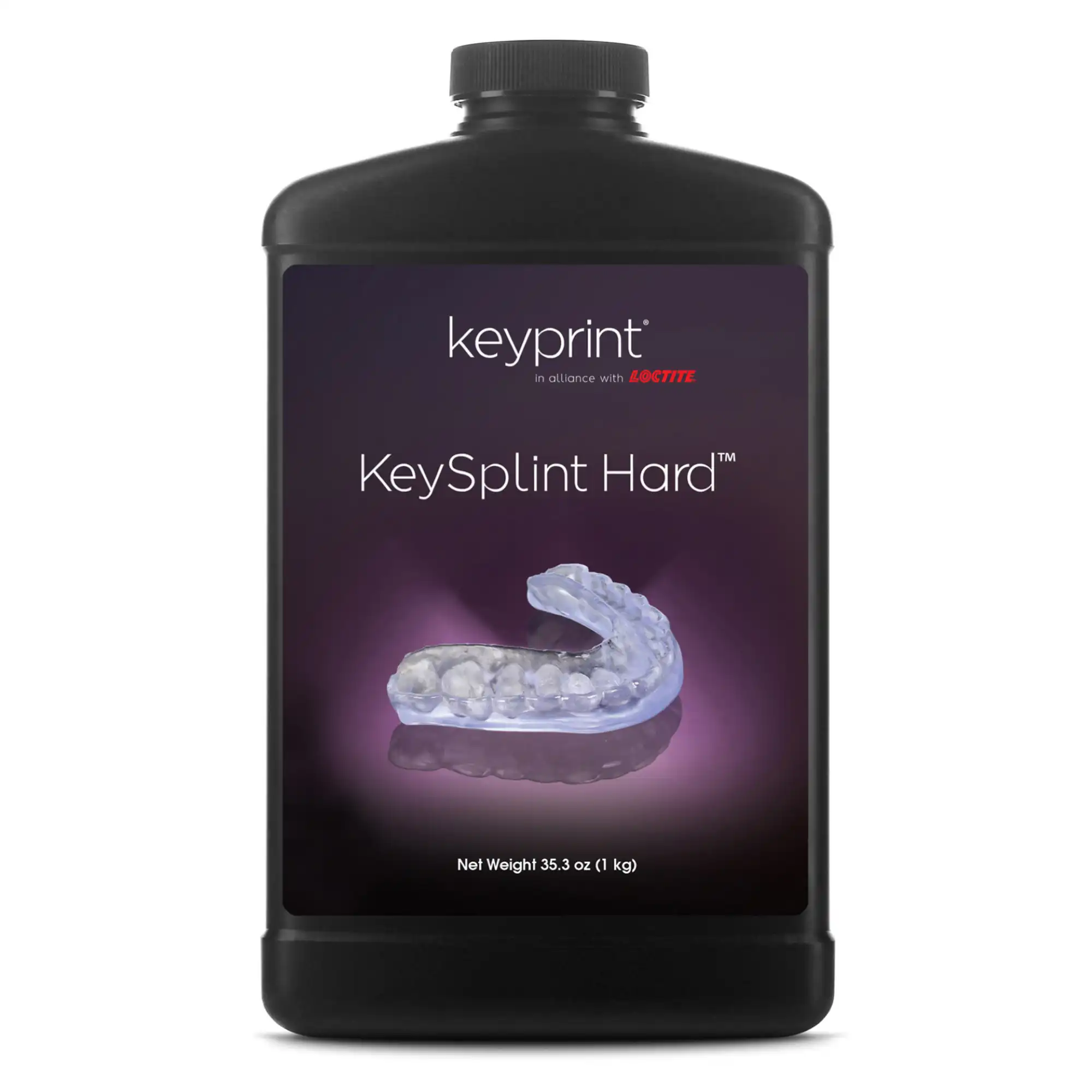 KeySplint Hard Biocompatible 3D Printing Resin, Light Violet Translucent, 1 kg Bottle, 4220004 thumbnail 3
