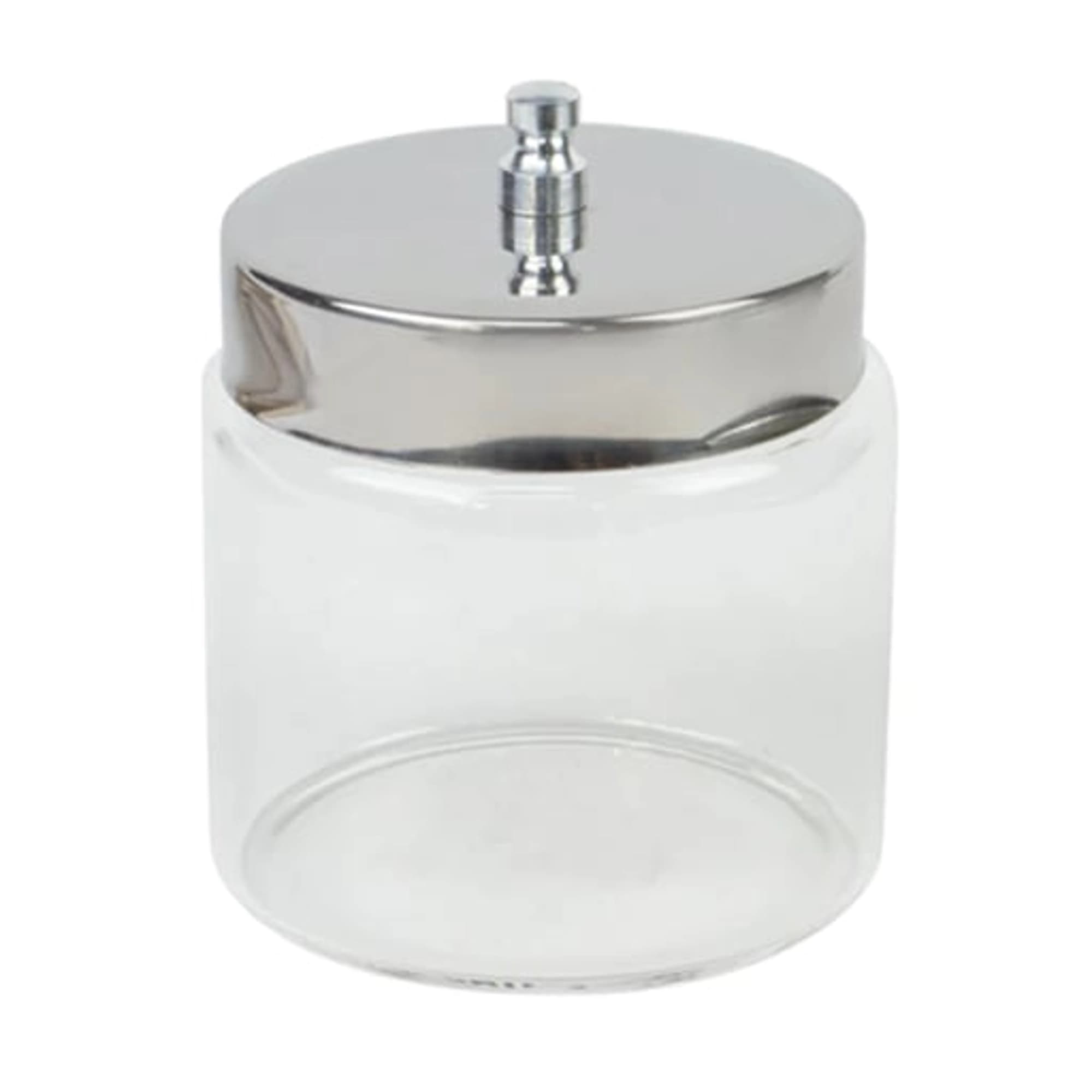 Tech-Med Dukal Glass Dressing Jar with Stainless Steel Lid, 3" x 3", Flint Glass, Non-Sterile, Non-Autoclavable, 1/Pk, 4014 thumbnail 2