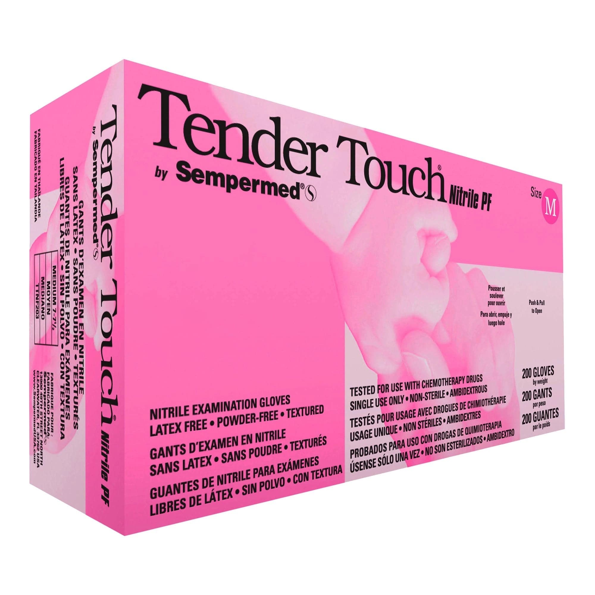 Sempermed Tender Touch Nitrile Exam Gloves, Powder-Free, Textured Fingertips, Medium, Violet Blue, 200/Box, TTNF203 thumbnail 10