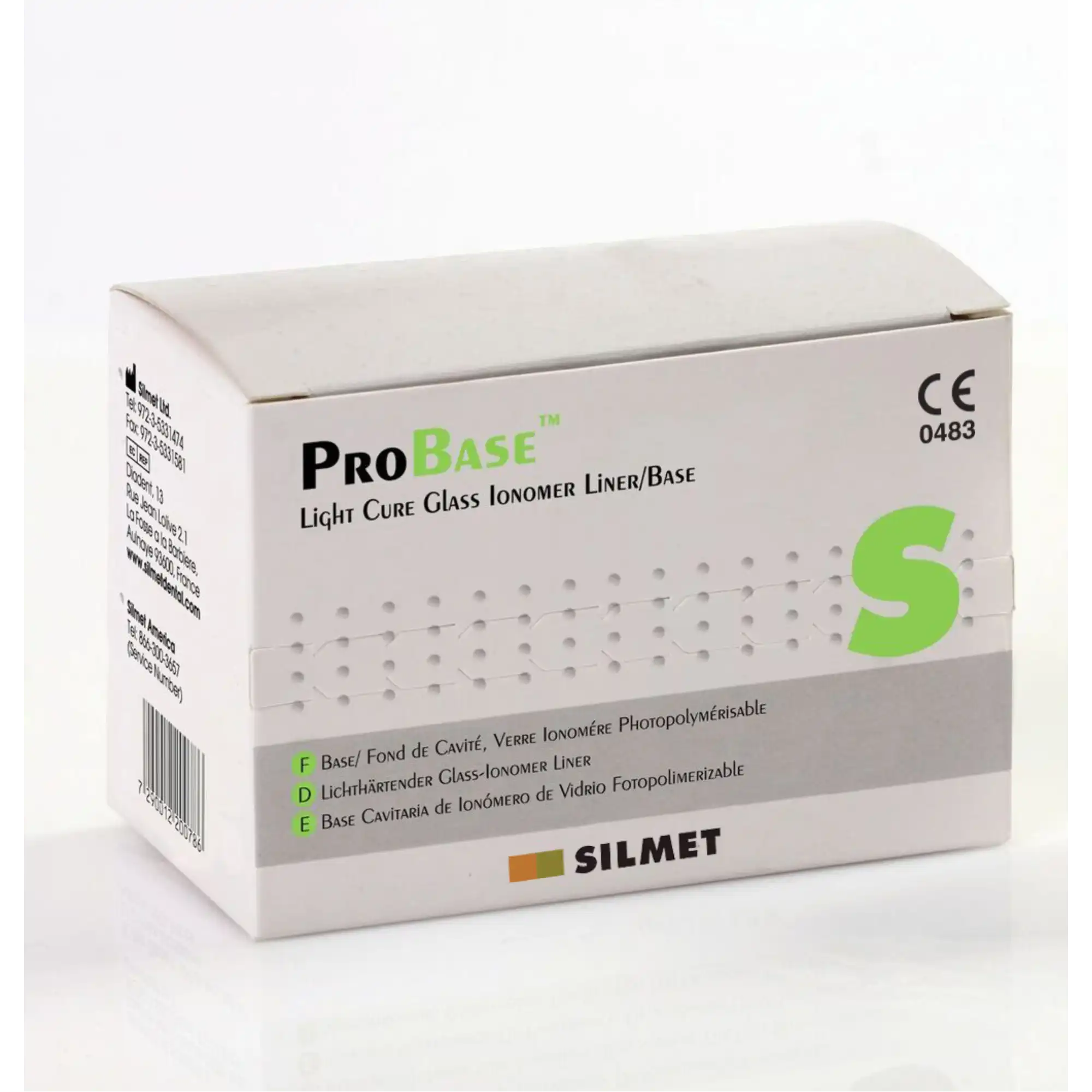 Silmet ProBase LC Light Cure Glass Ionomer Liner/Base Kit, 15g Powder & 9mL Liquid, Ref 170001 - ProBase Kit Light Cure Glass Ionomer 15gm. Powder & 9ml. Liquid - Image 1