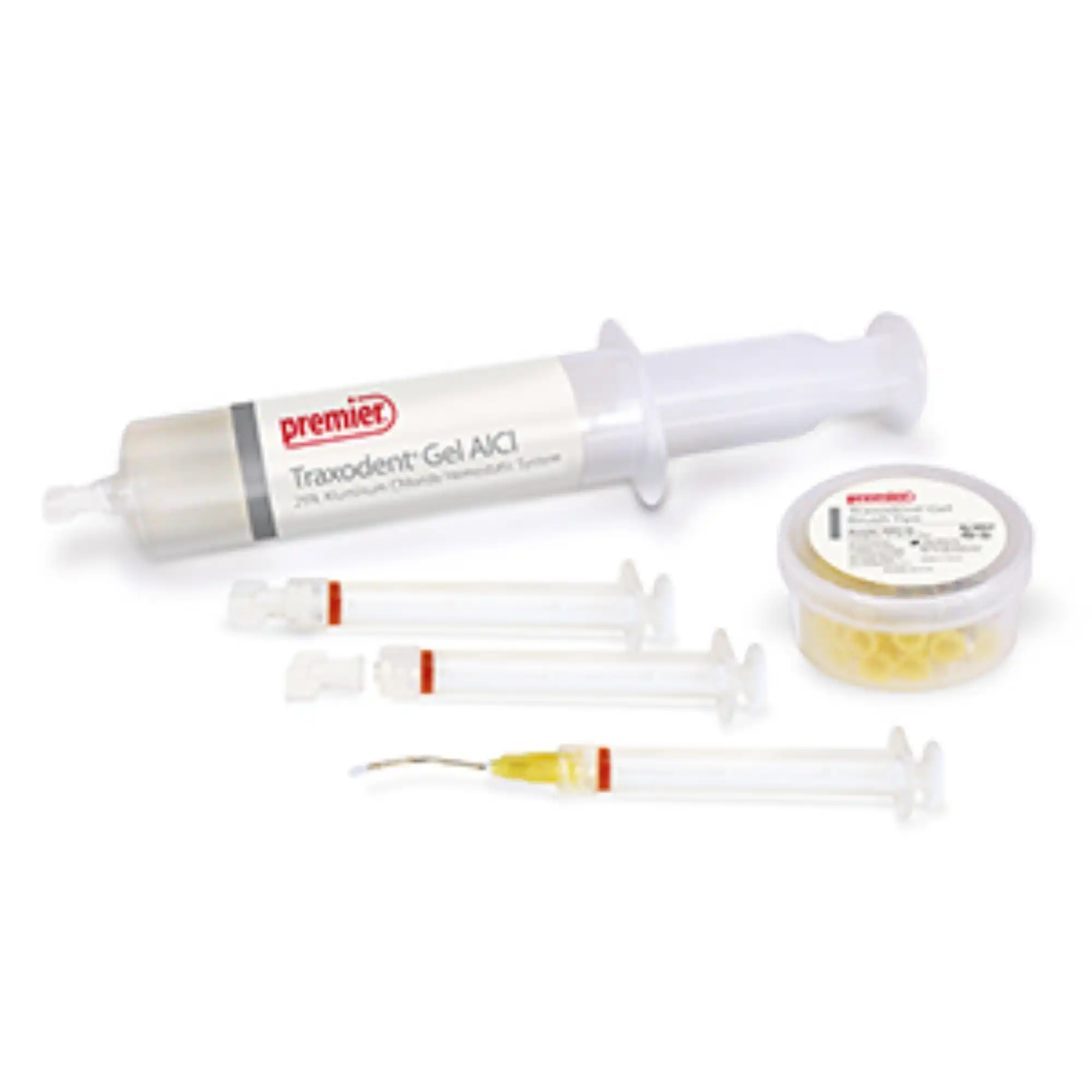 Premier Traxodent Gel AlCl Starter Kit, 25% Aluminum Chloride Hemostatic System, 30 mL Bulk Syringe with 20 Brush Tips, 20 x 1.2 mL Syringes & Caps, Docking Port, 9007101 thumbnail 2