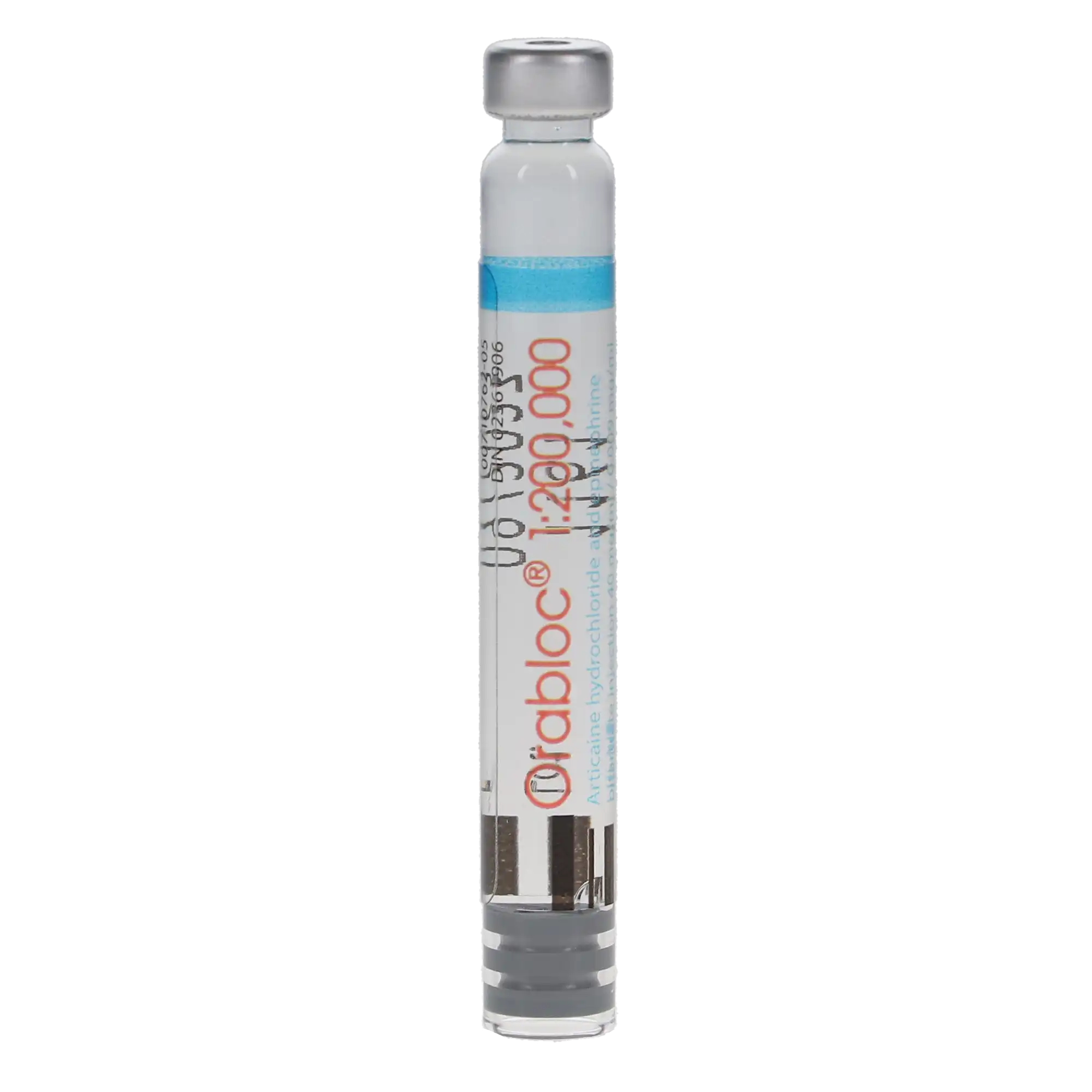 Orabloc Articaine HCl 4% with Epinephrine 1:200,000 Injection Cartridges, 1.7 mL, Blue, 50/Pk, 2101052 thumbnail 4