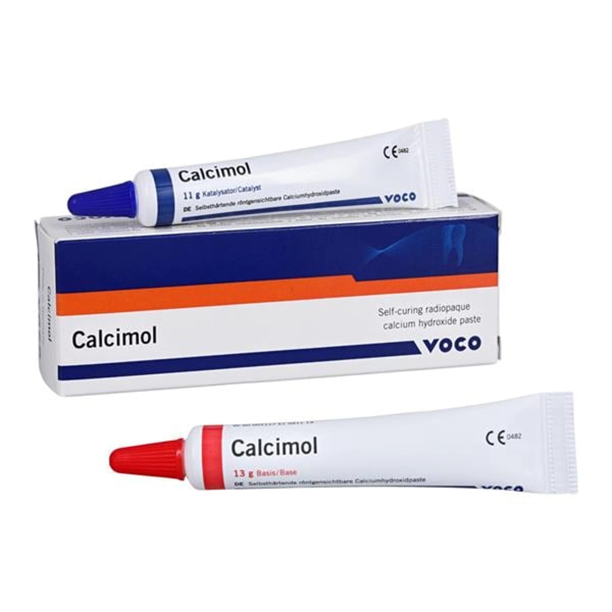 Voco Calcimol Calcium Hydroxide Paste, Self-Cure, 13 g Base & 11 g Catalyst Tubes, Radiopaque, 26% Calcium Hydroxide thumbnail 9