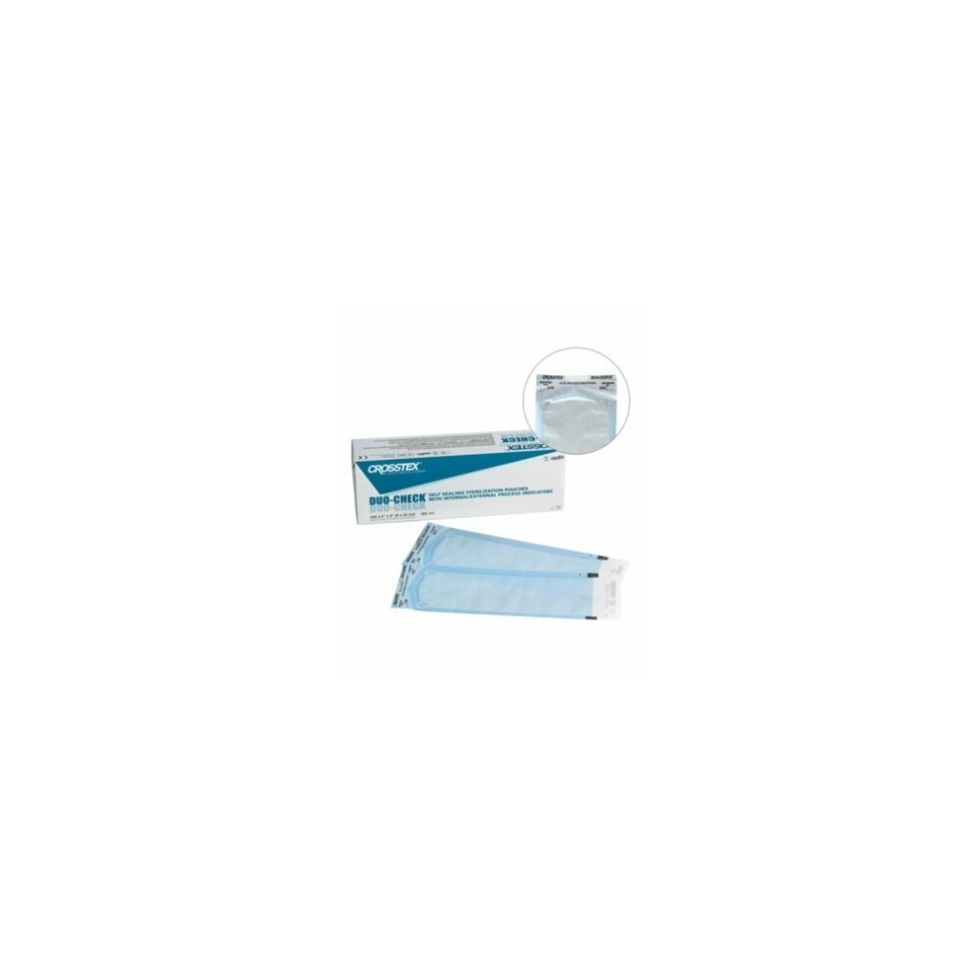 Crosstex Duo-Check Self-Seal Sterilization Pouches, 12" x 18", Blue Film, 100/Bx, SCL1218 thumbnail 3