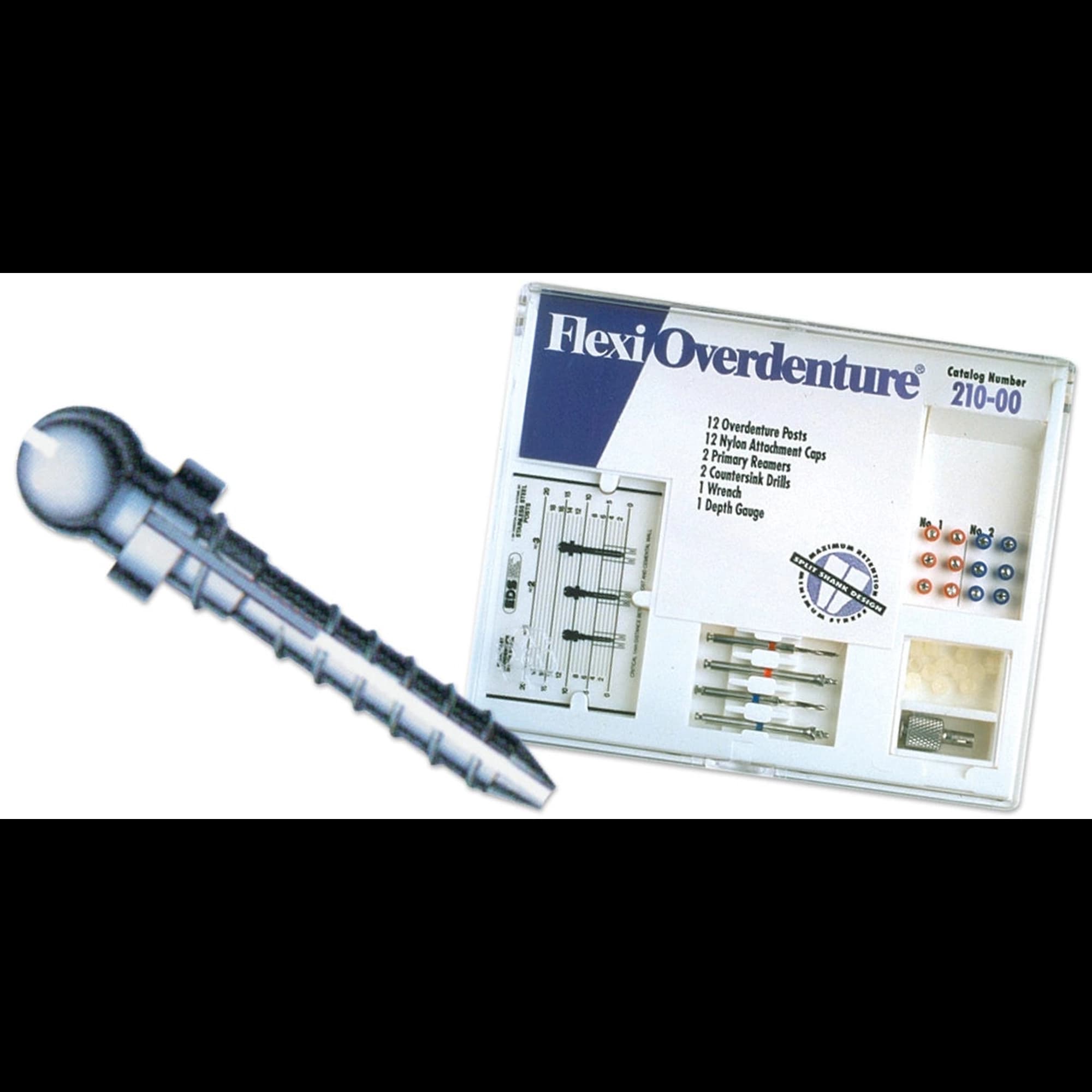Flexi-Overdenture Stainless Steel Attachments, 12 Post Introductory Kit, Sizes 1 & 2, 210-00 thumbnail 2