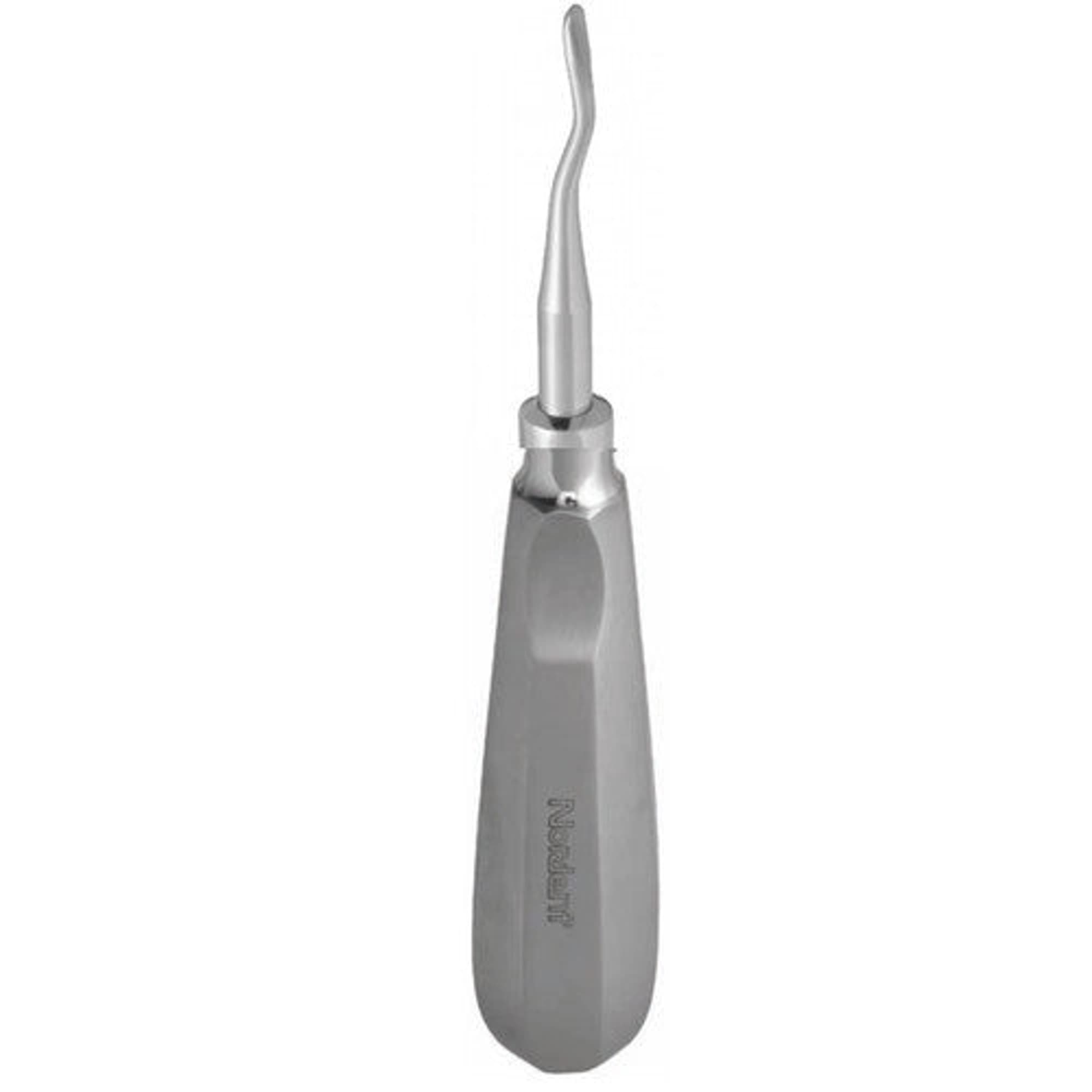 Nordent #46R Serrated Back-Action Surgical Elevator, 3.2mm Blade, Hexagonal Handle, Single End, E46RSR - Elevator, Se, Serrated, #46R, E46RSR - Image 1