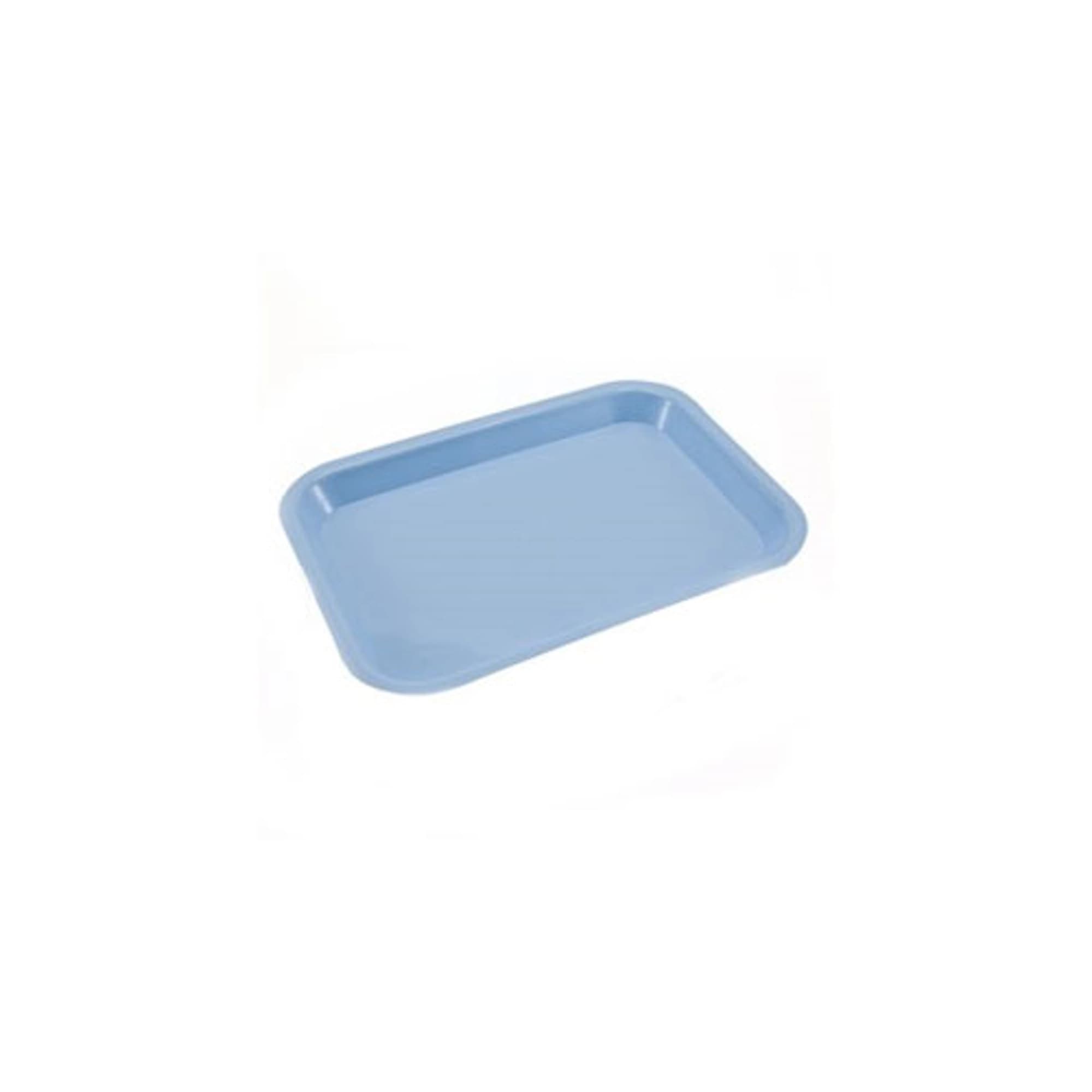 Plasdent Flat Set-Up Tray, Size F (Mini), Blue, Plastic, 9-5/8" x 6-5/8" x 7/8", 300FM-2 - Plasdent - Flat Tray Size F (Mini), 300FM-2 - Image 1