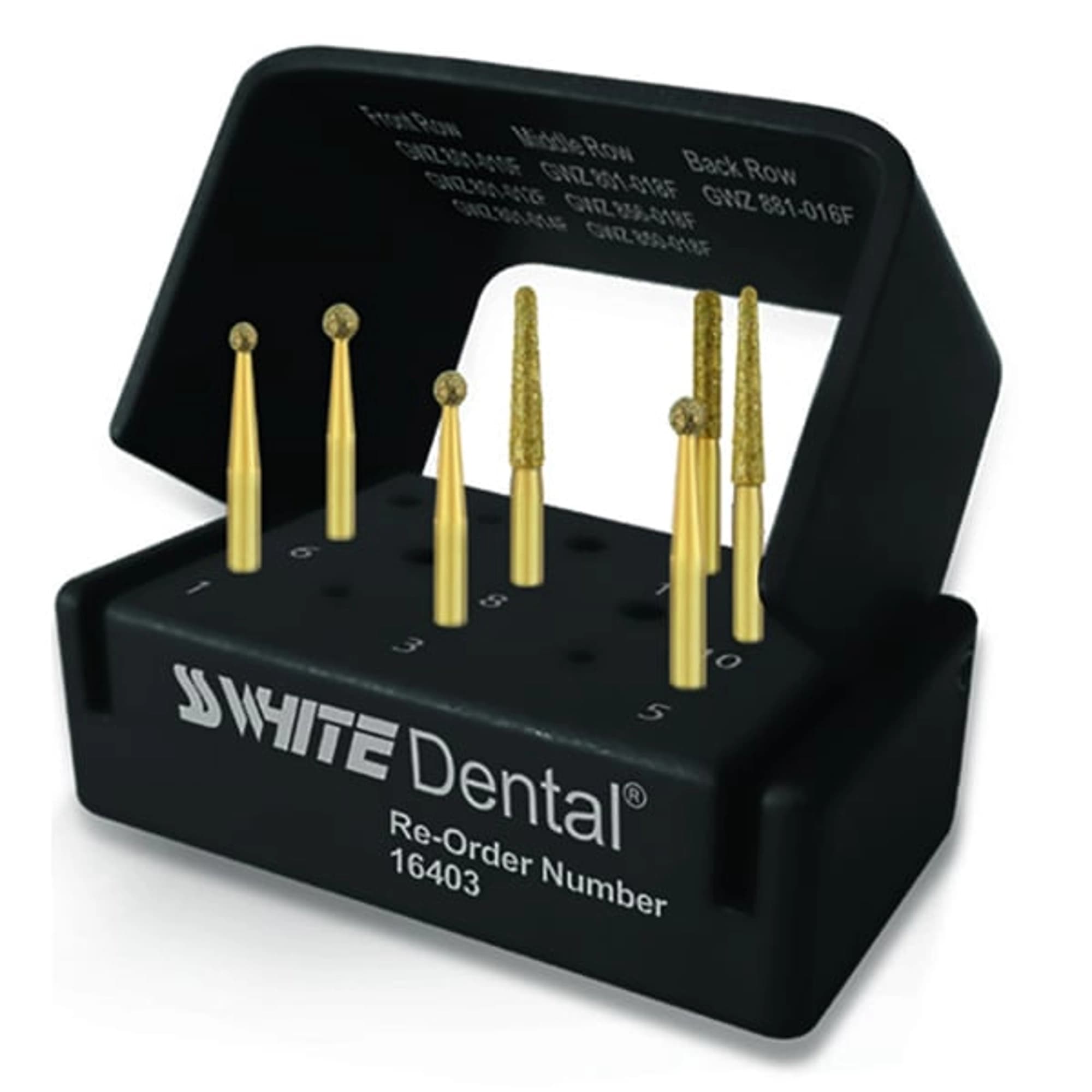 SS White Great White Z Endodontic Zirconia Access Kit, 7 Assorted Diamond Burs, 16403 - SS White - Kit - Endodontic Zirconia Access - 1 Pack, 16403 - Image 1
