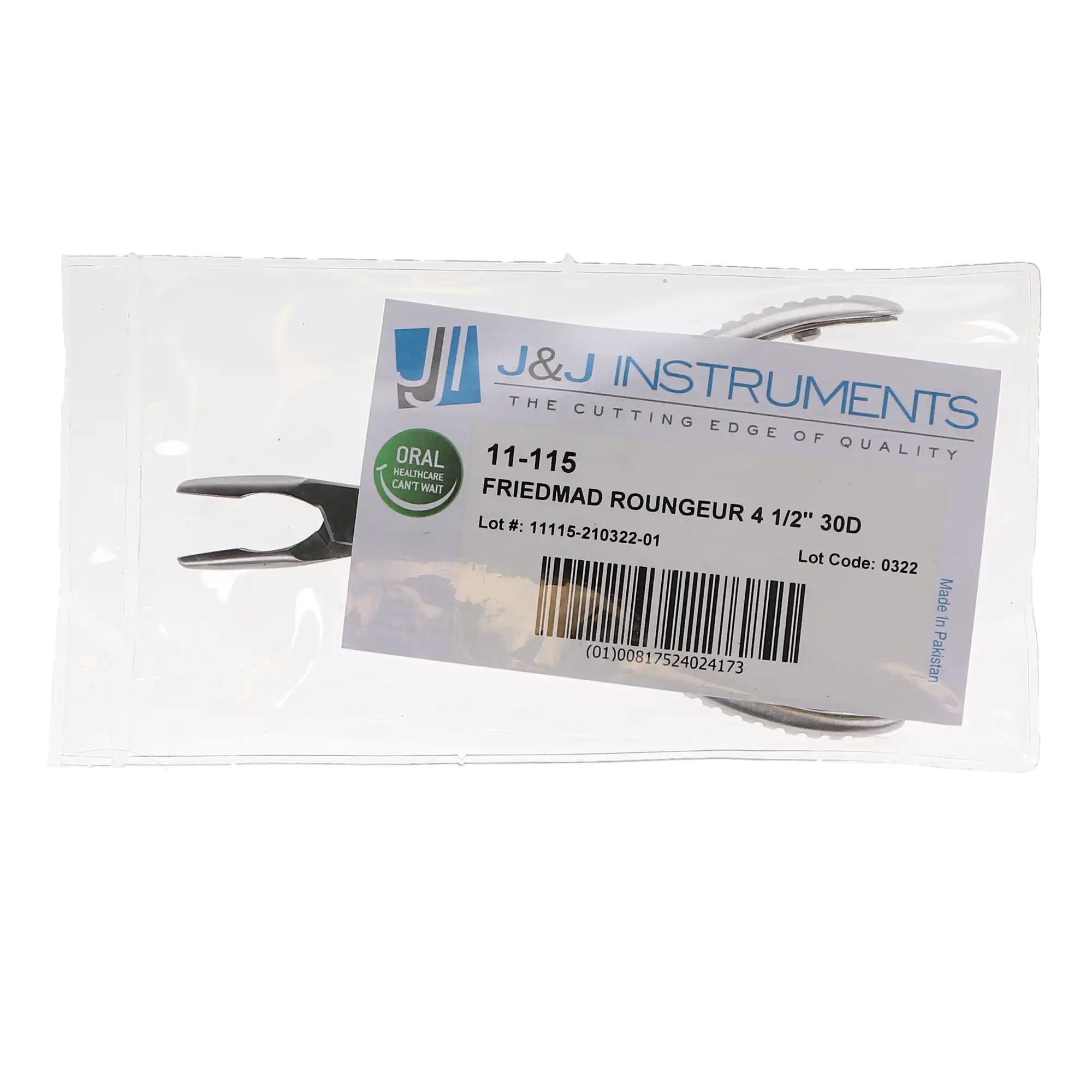 J&J Instruments Friedman Rongeur, 4.5", 30-Degree Angle, Mini, 11-115 thumbnail 5