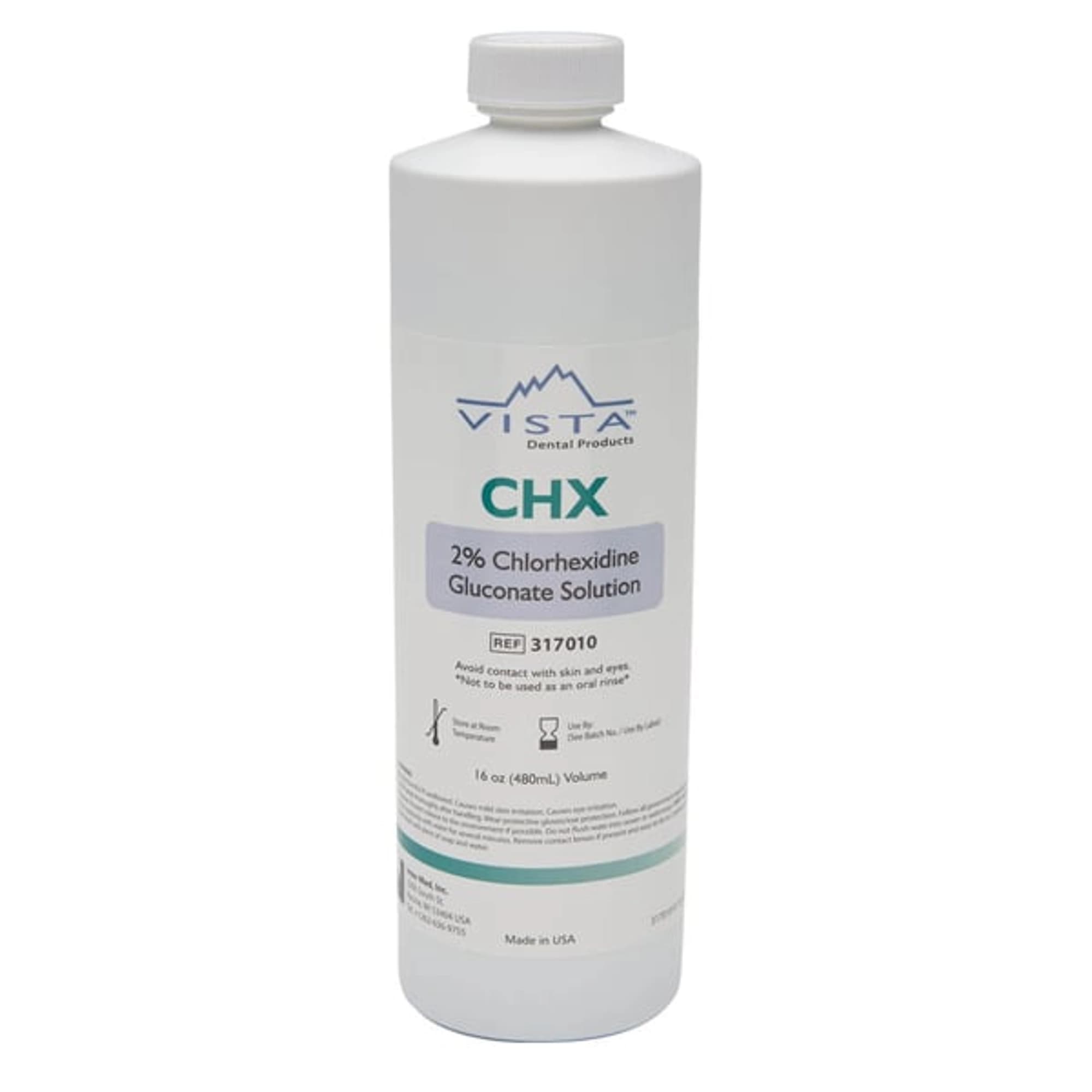 Vista Apex CHX Restorative 2% Chlorhexidine Gluconate Solution, 16 oz (480 mL) Bottle, 317010 thumbnail 2